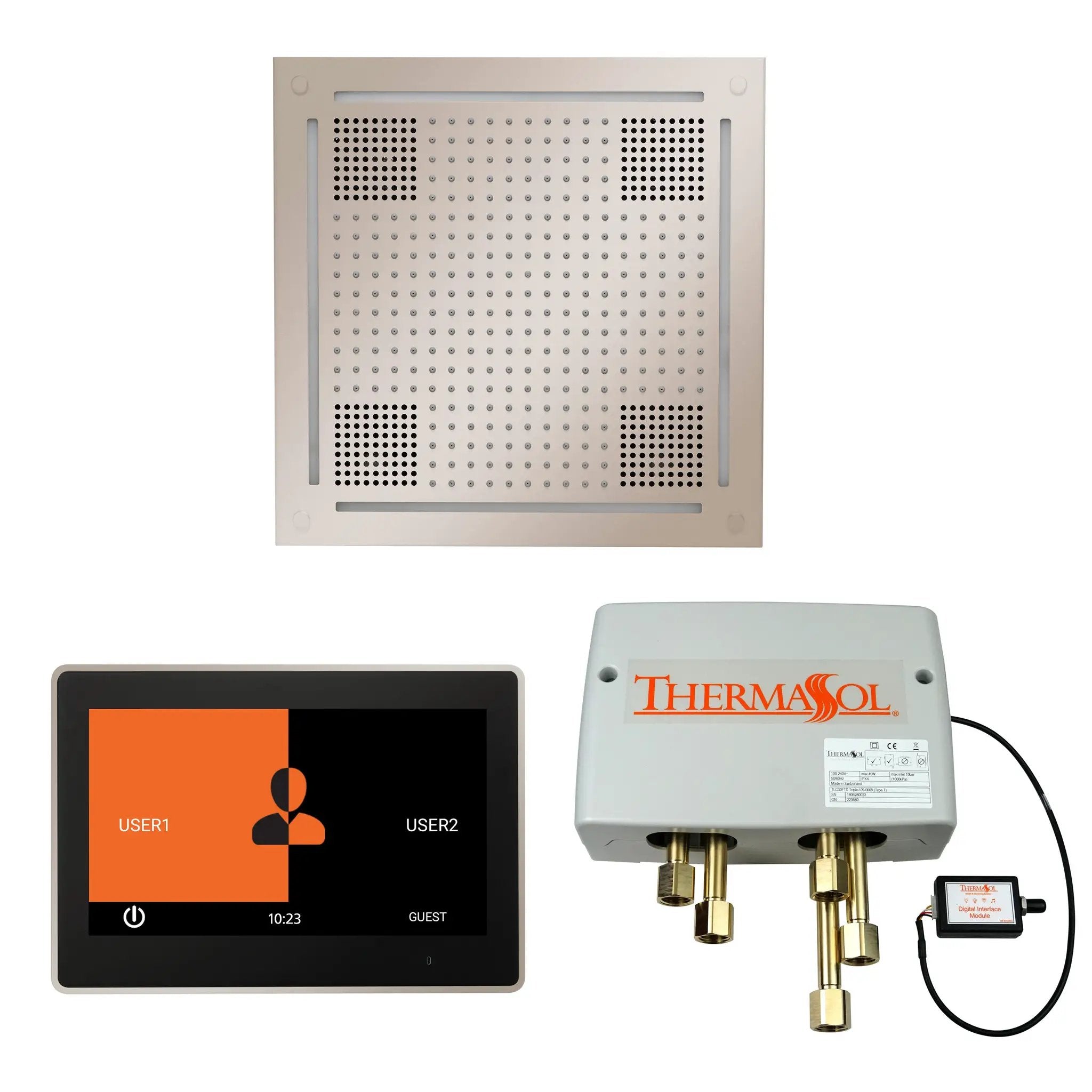 Thermasol The Wellness Hydrovive Shower Package with 10" ThermaTouch Square by Thermasol