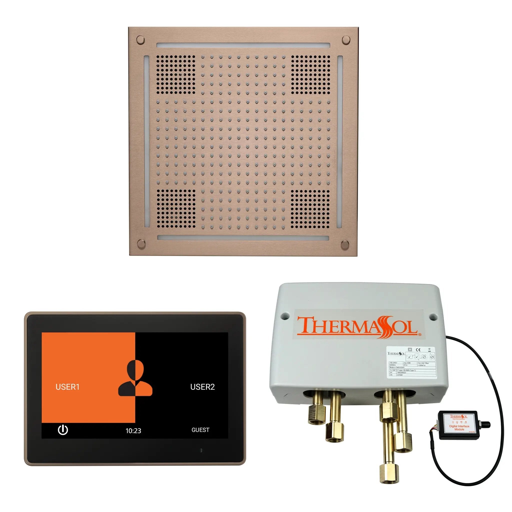 Thermasol The Wellness Hydrovive Shower Package with 10" ThermaTouch Square by Thermasol