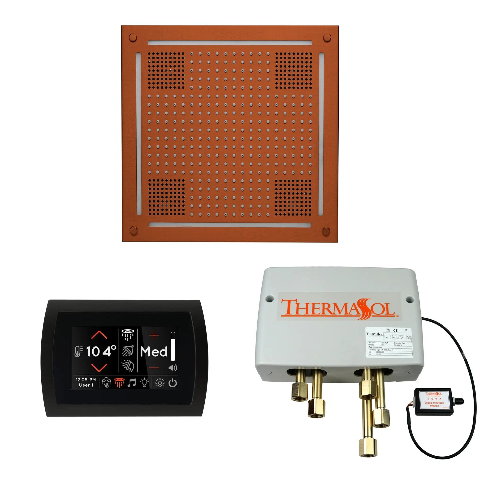 Thermasol The Wellness Hydrovive Shower Package with SignaTouch Round by Thermasol