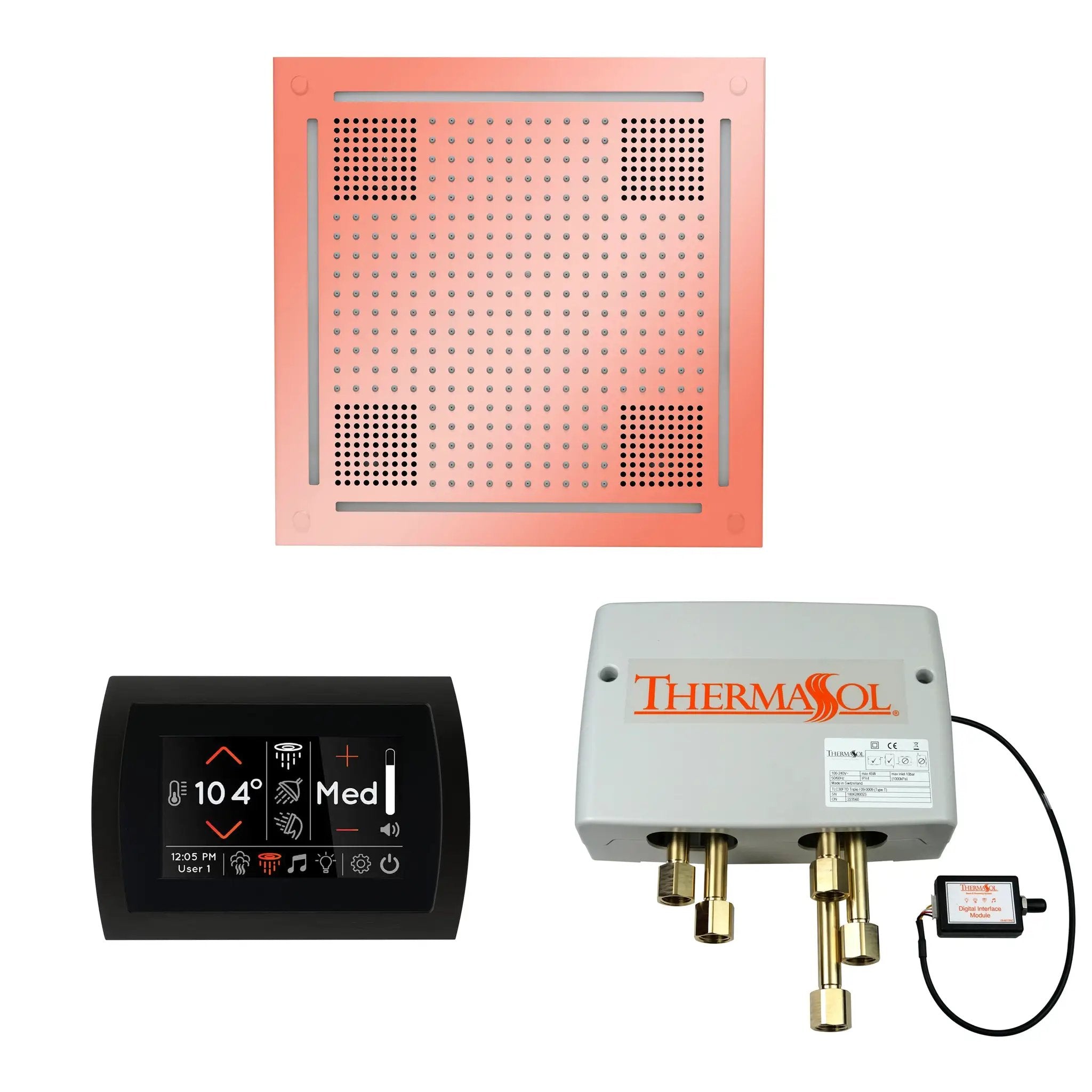Thermasol The Wellness Hydrovive Shower Package with SignaTouch Round by Thermasol