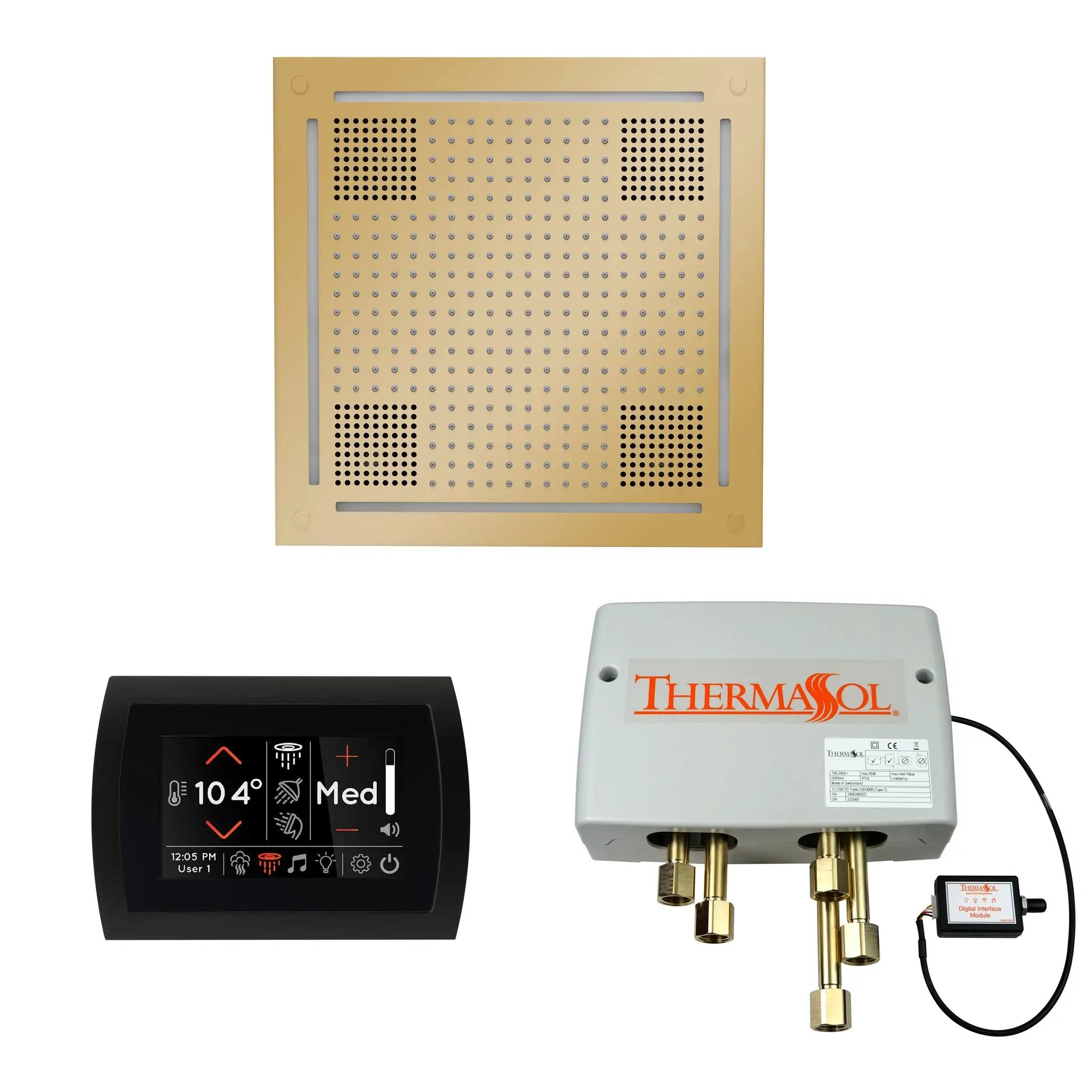 Thermasol The Wellness Hydrovive Shower Package with SignaTouch Round by Thermasol