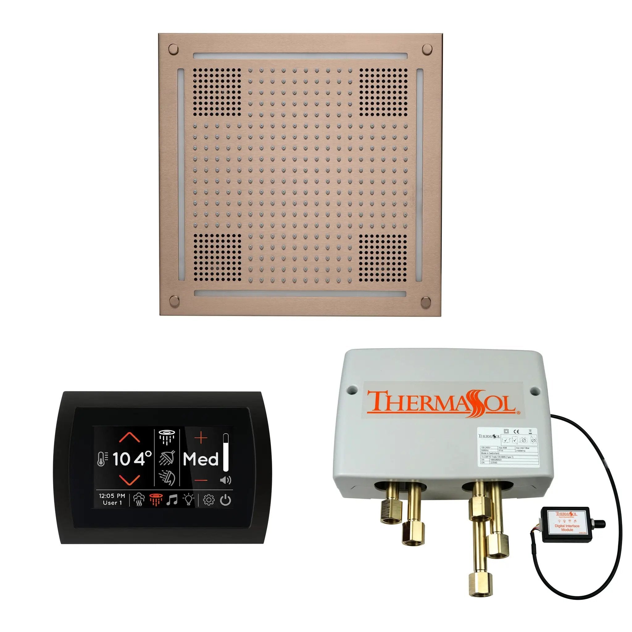 Thermasol The Wellness Hydrovive Shower Package with SignaTouch Round by Thermasol