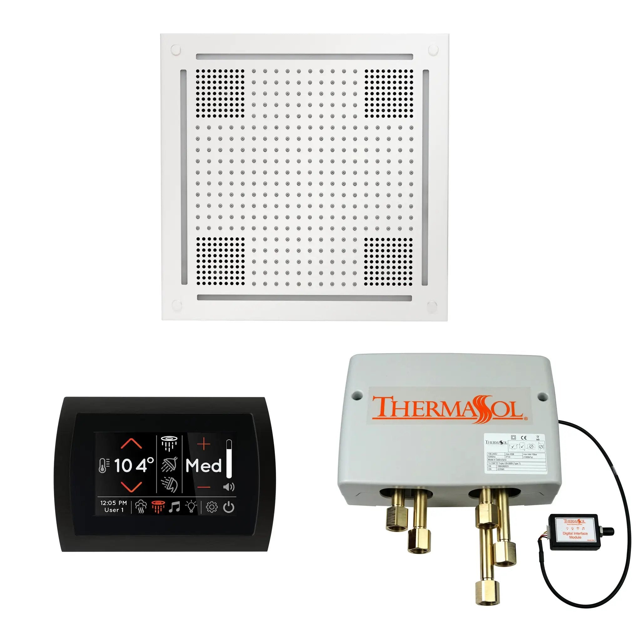 Thermasol The Wellness Hydrovive Shower Package with SignaTouch Round by Thermasol