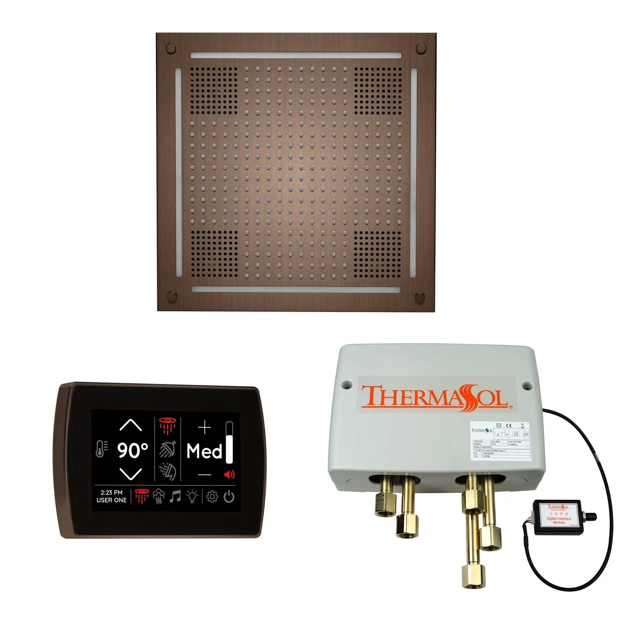 Thermasol The Wellness Hydrovive Shower Package with SignaTouch Square by Thermasol