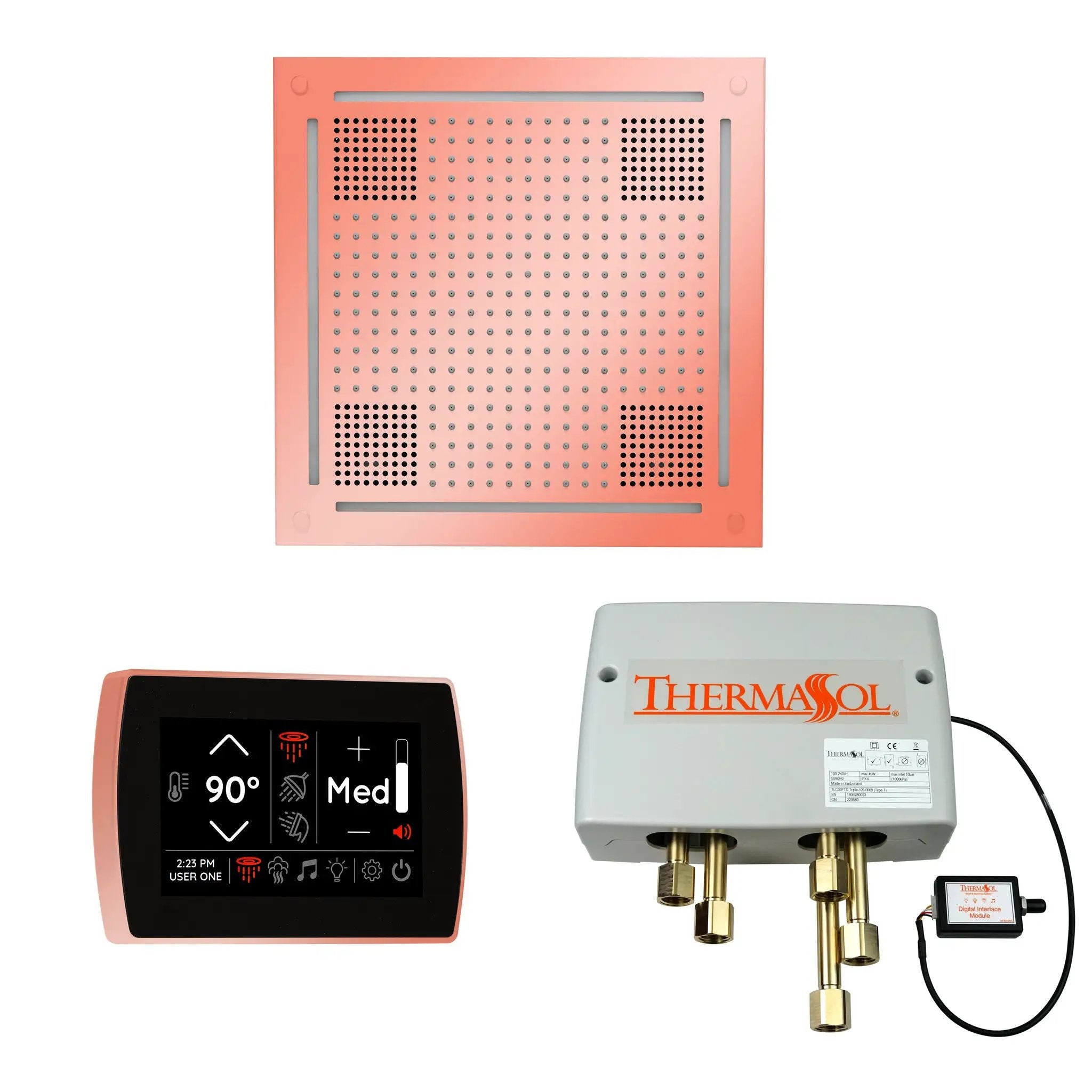 Thermasol The Wellness Hydrovive Shower Package with SignaTouch Square by Thermasol