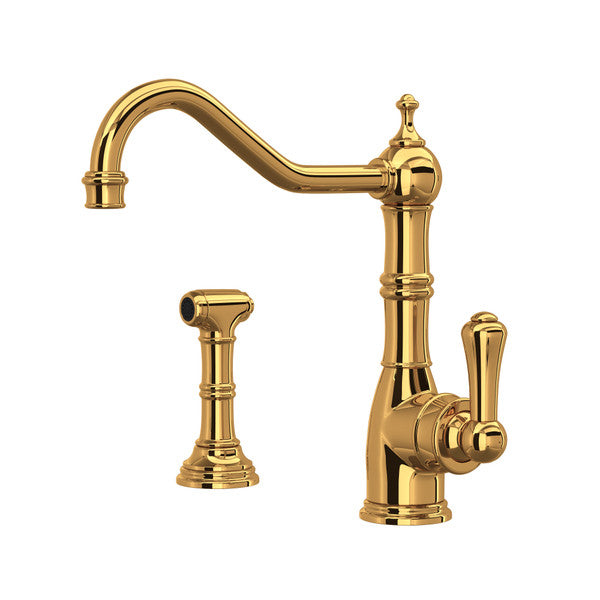 Rohl Edwardian Kitchen Faucet with Side Spray by Rohl