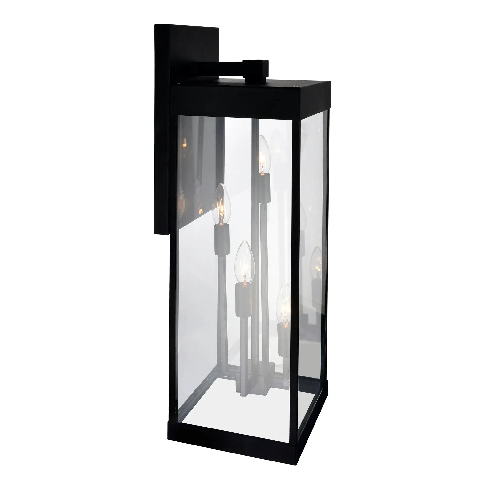 black outdoor light