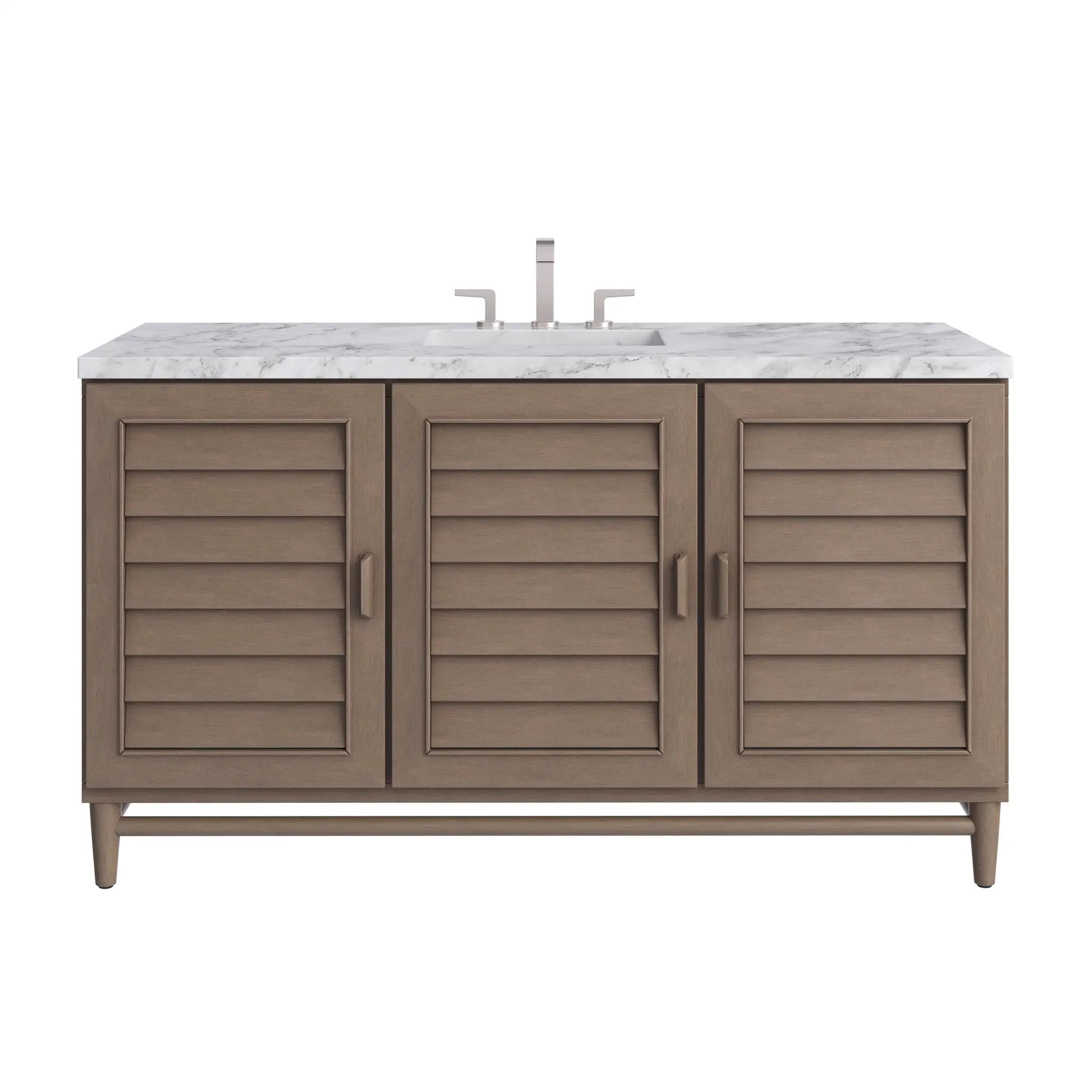 James Martin Portland 60" Single Vanity Set - Whitewashed Walnut by James Martin Vanities