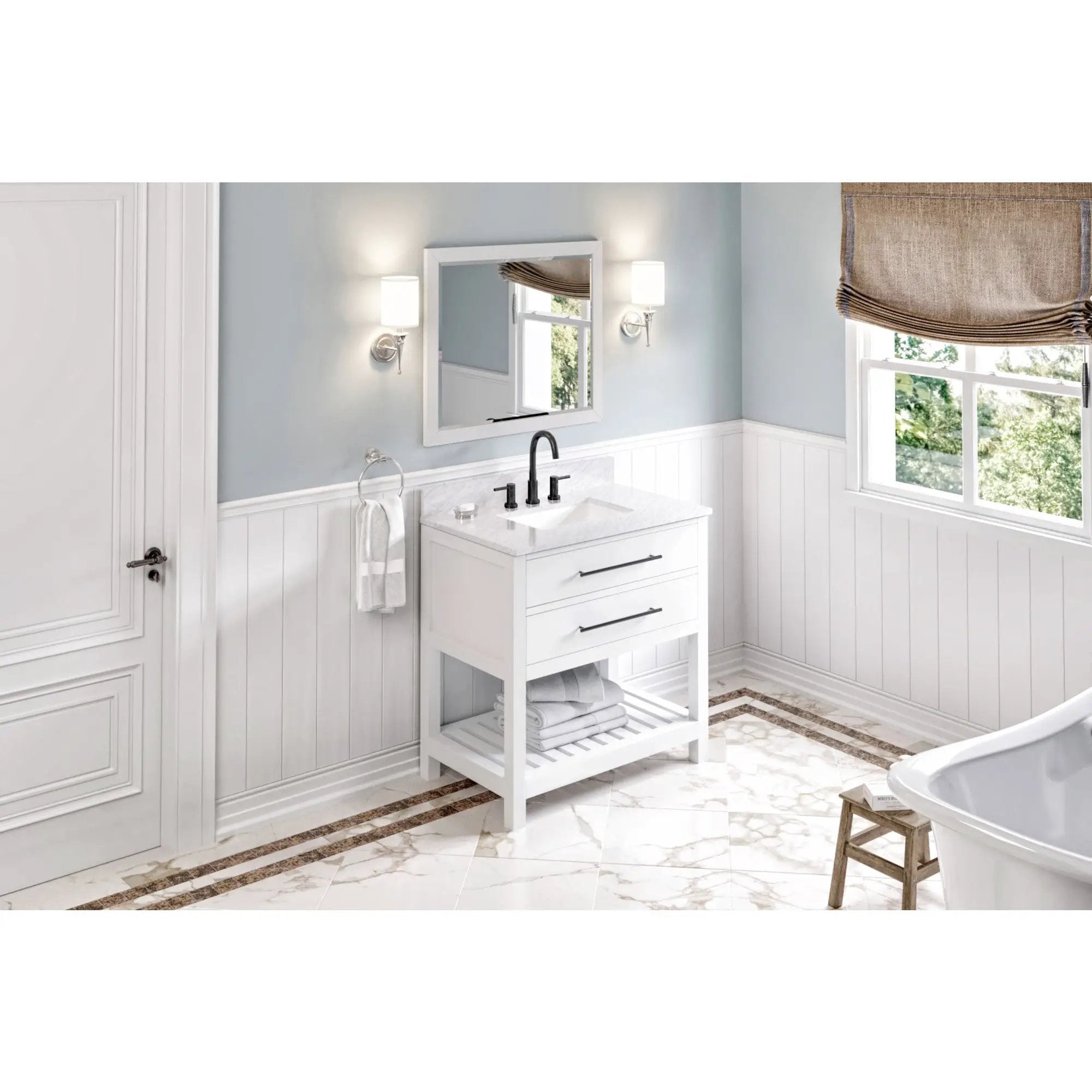 Jeffrey Alexander Cade 33" W x 1" D x 28" H Mirror by Jeffrey Alexander