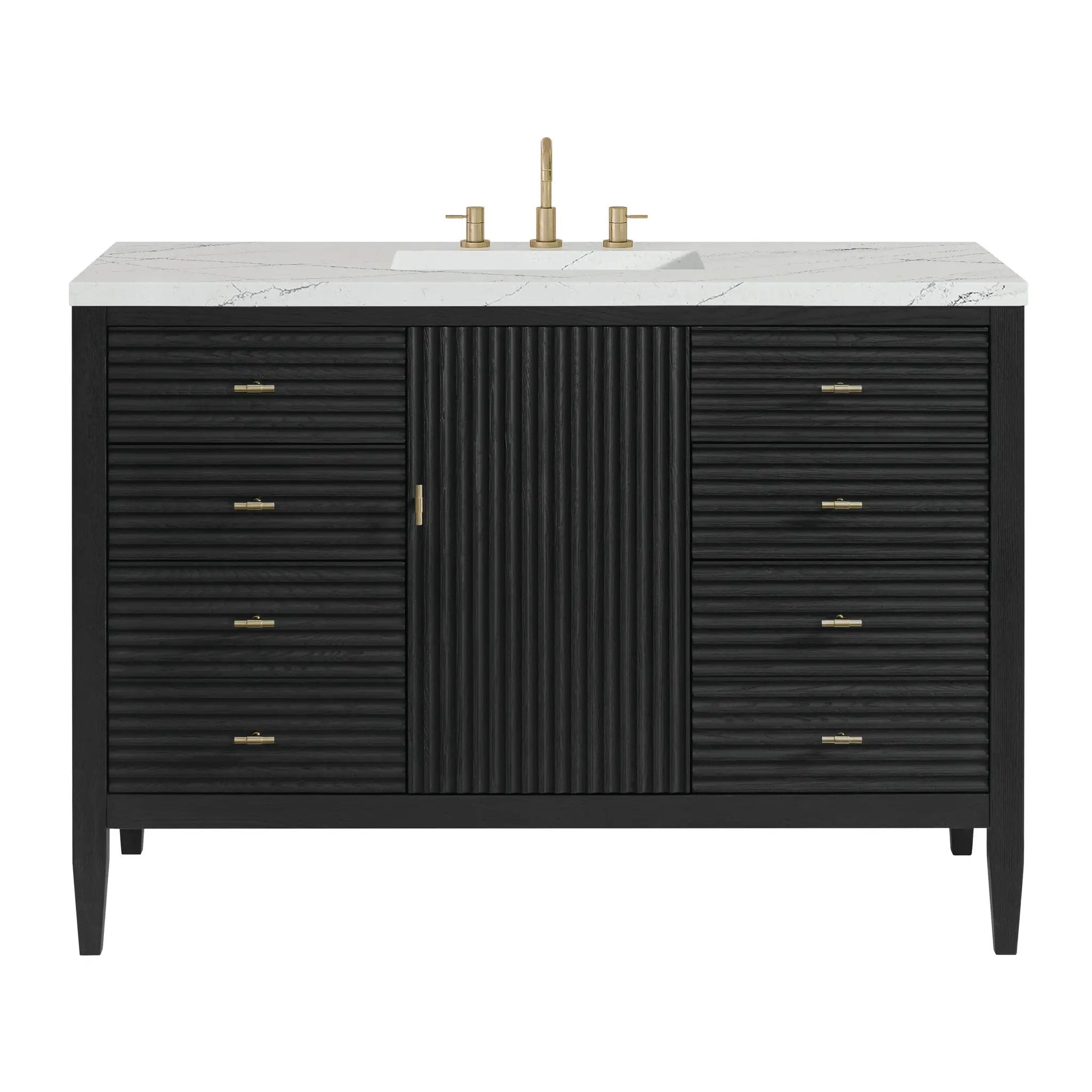 James Martin Myrrin 48" Single Vanity Set - Carbon Oak by James Martin Vanities