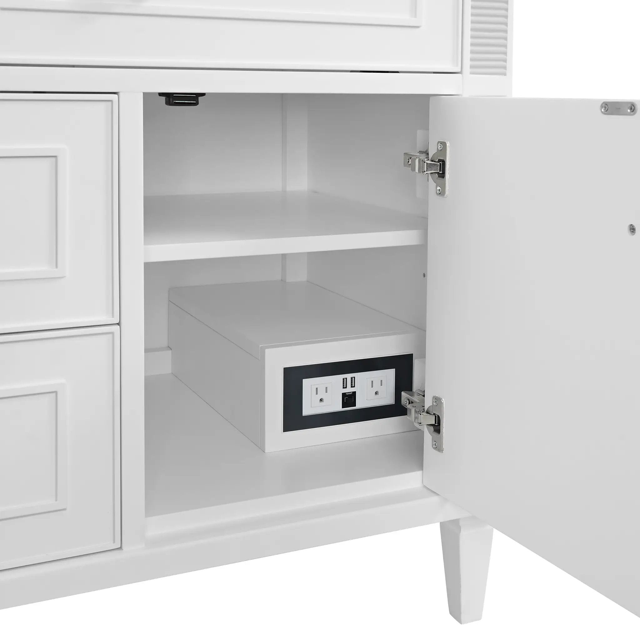 bright white vanity