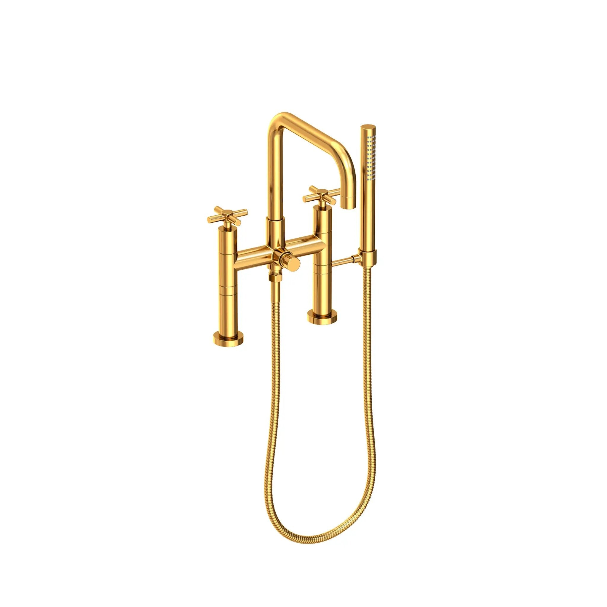 Newport Brass East Square Exposed Tub & Hand Shower Set - Deck Mount by Newport Brass