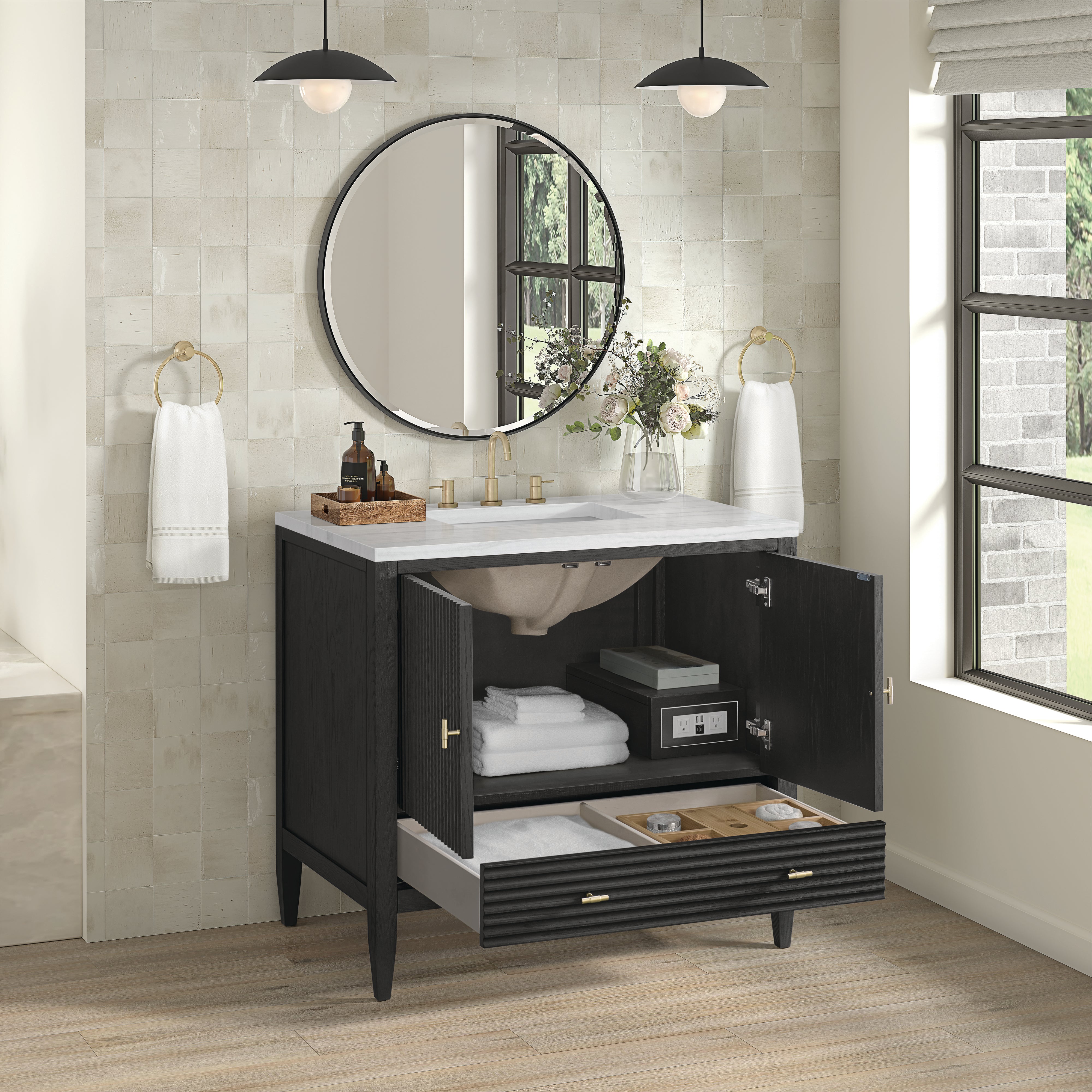 arctic fall solid surface top vanity