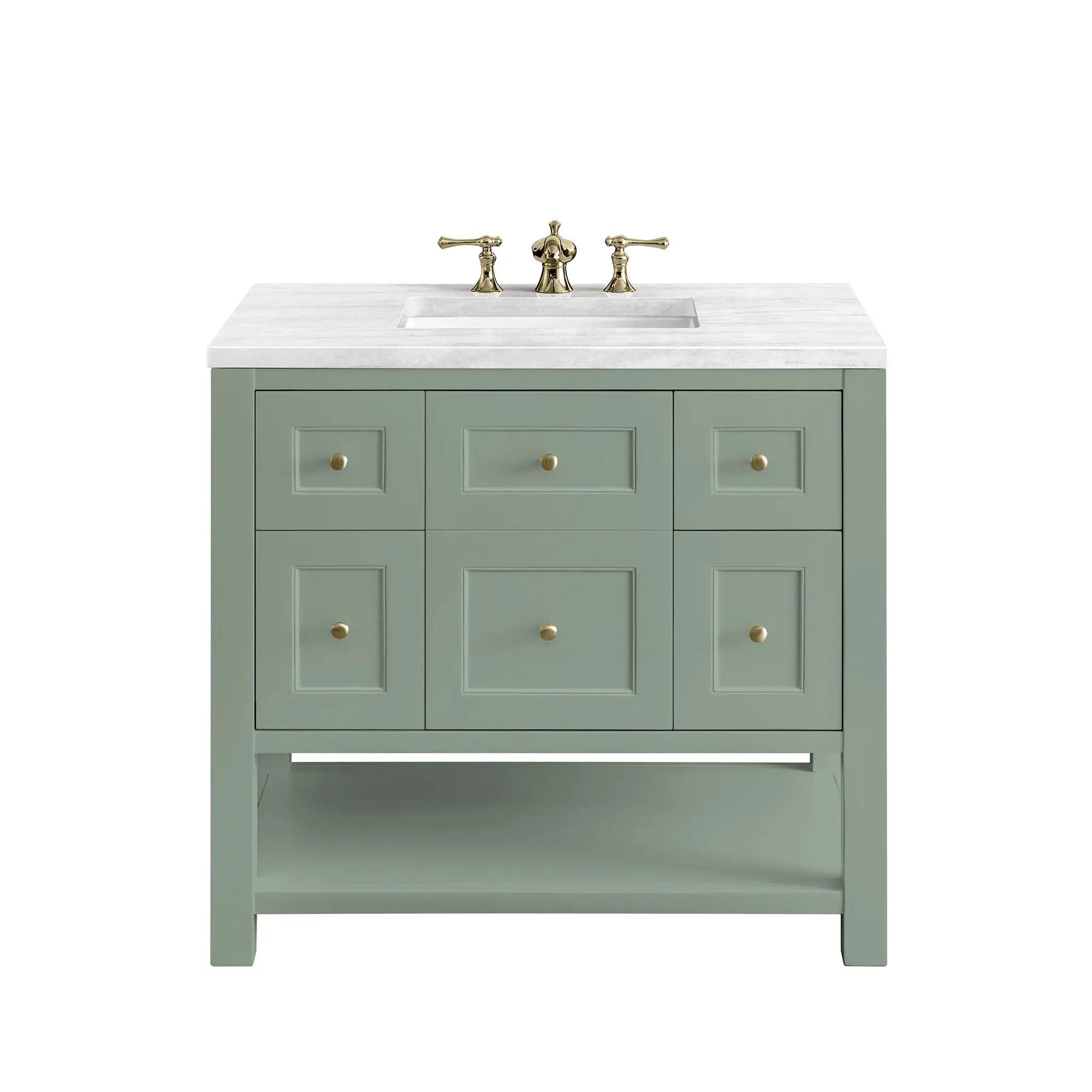 James Martin Breckenridge 36" Single Vanity Set - Smokey Celadon by James Martin Vanities