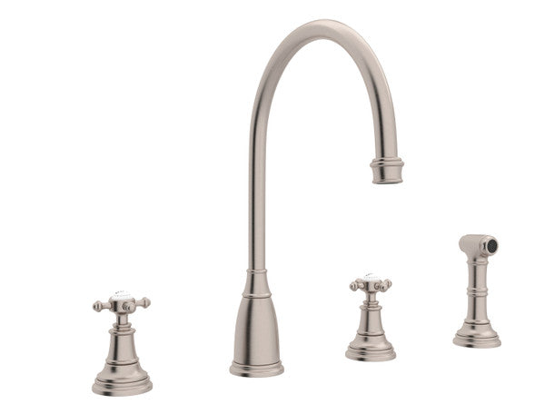 Rohl Georgian Era Two Handle Kitchen Faucet with Side Spray