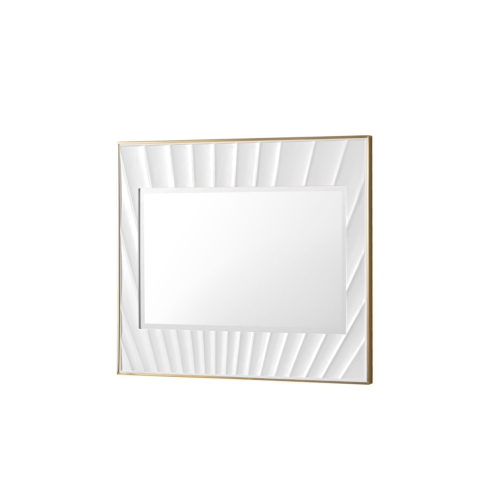 matte white with gold mirror