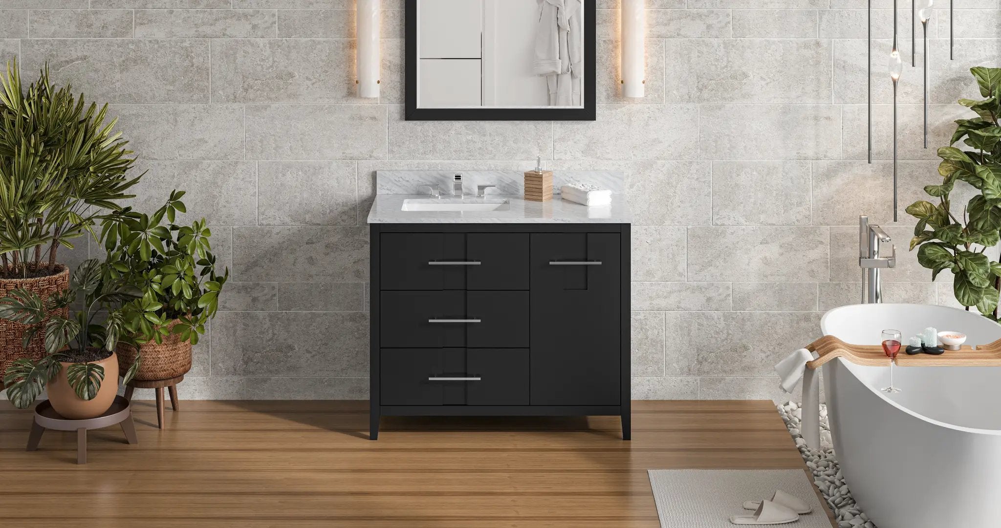black vanity