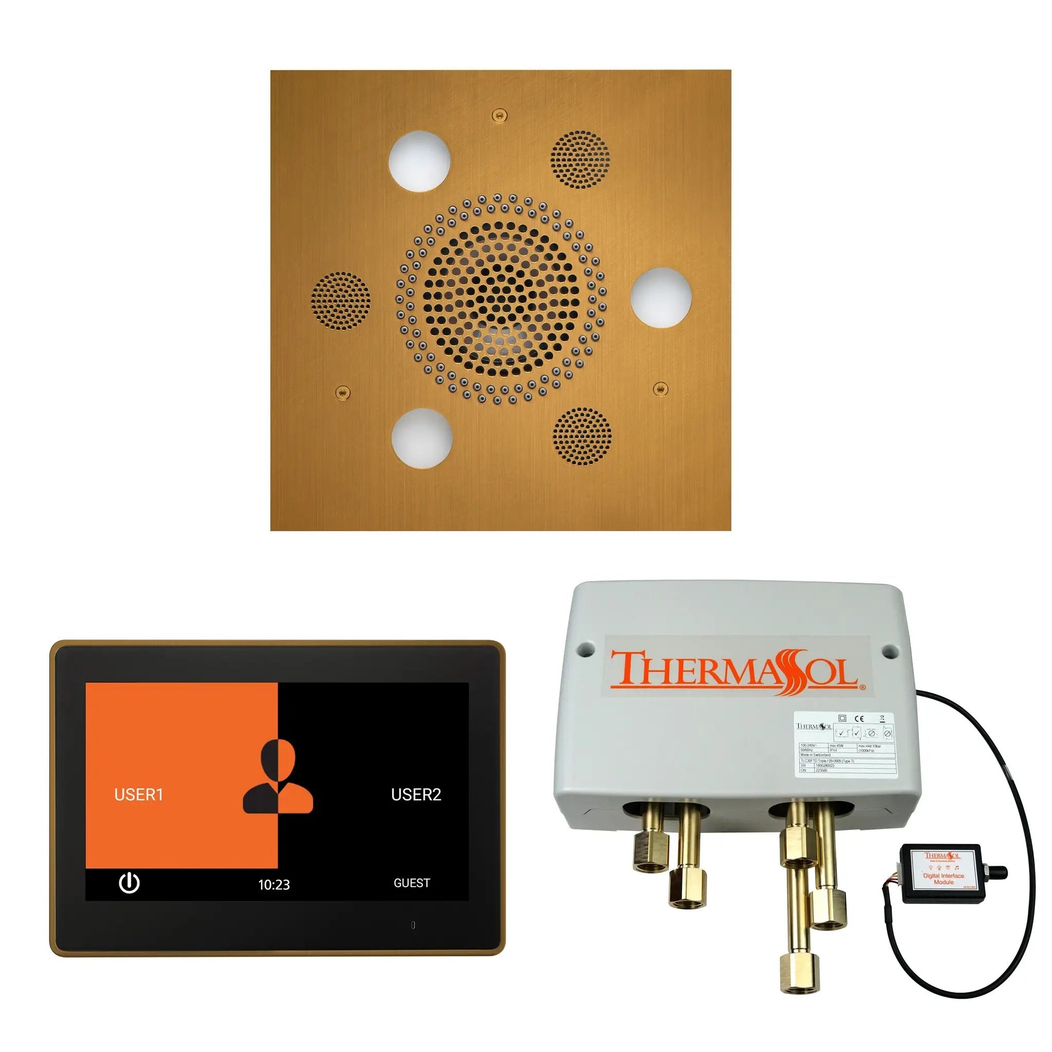 Thermasol The Wellness Shower Package with 10" ThermaTouch Square by Thermasol