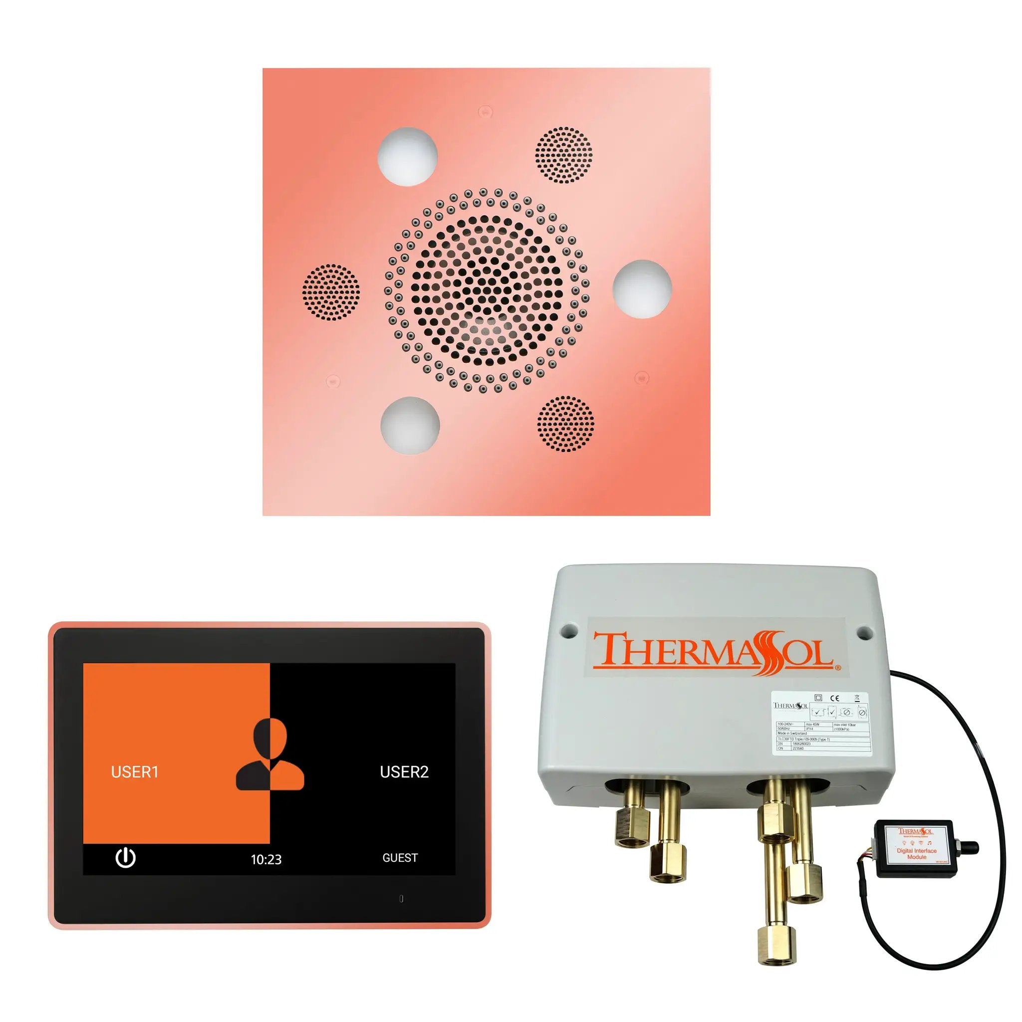 Thermasol The Wellness Shower Package with 10" ThermaTouch Square by Thermasol