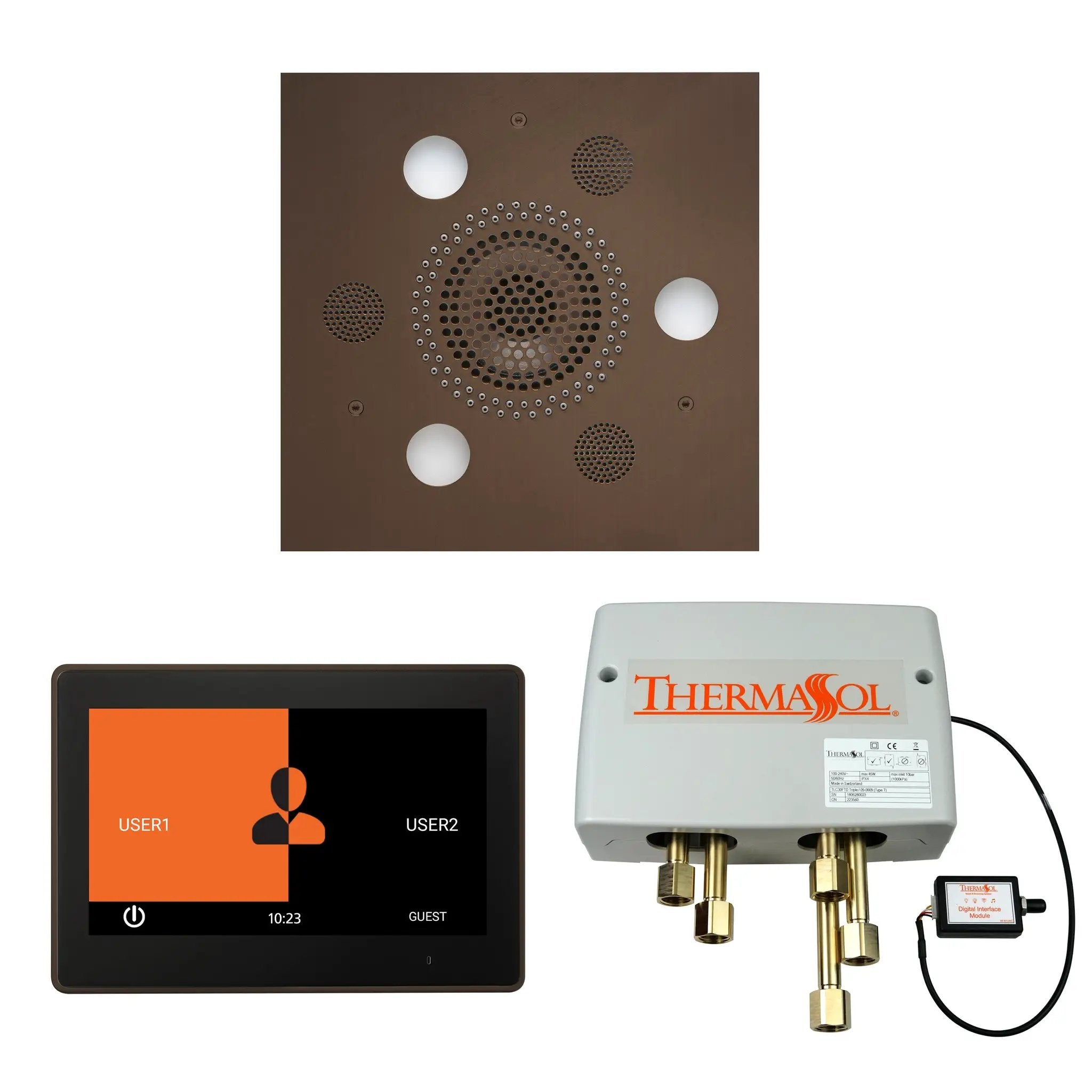 Thermasol The Wellness Shower Package with 10" ThermaTouch Square by Thermasol