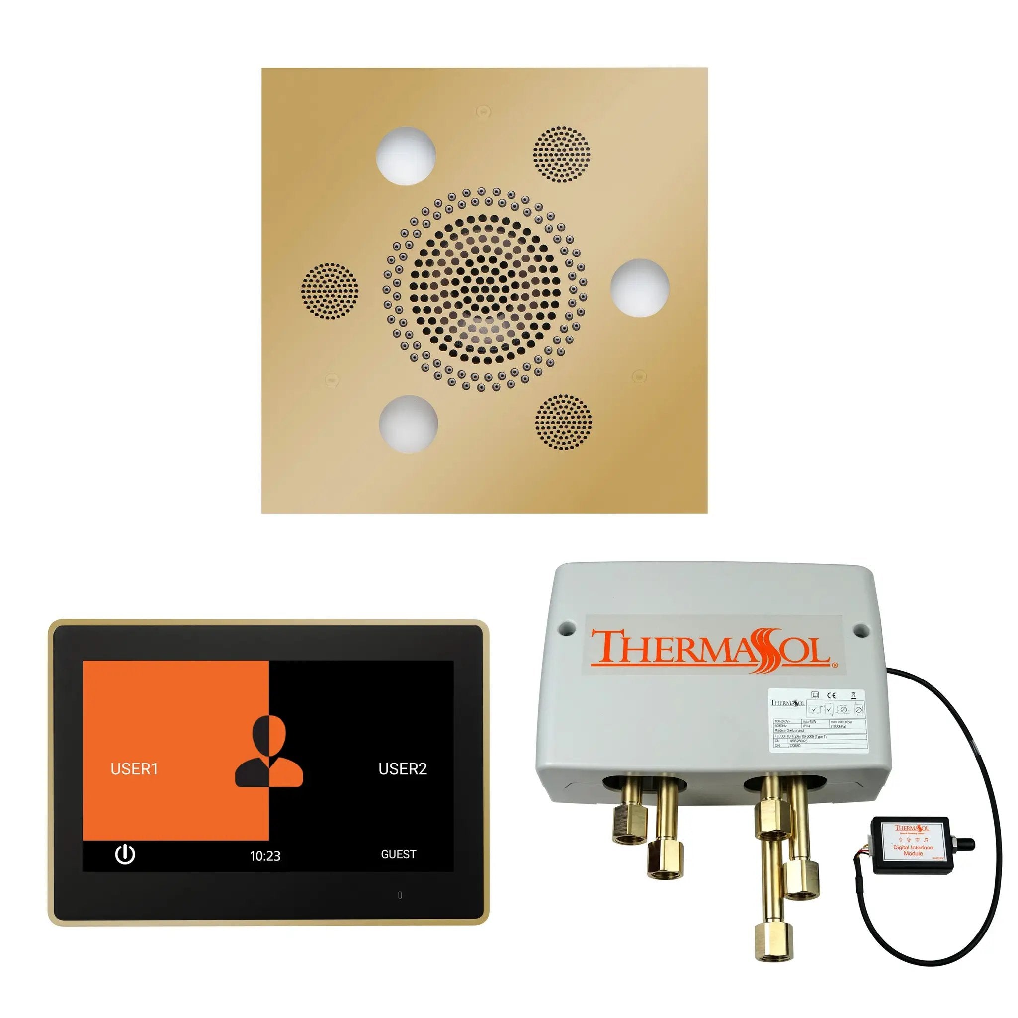 Thermasol The Wellness Shower Package with 10" ThermaTouch Square by Thermasol