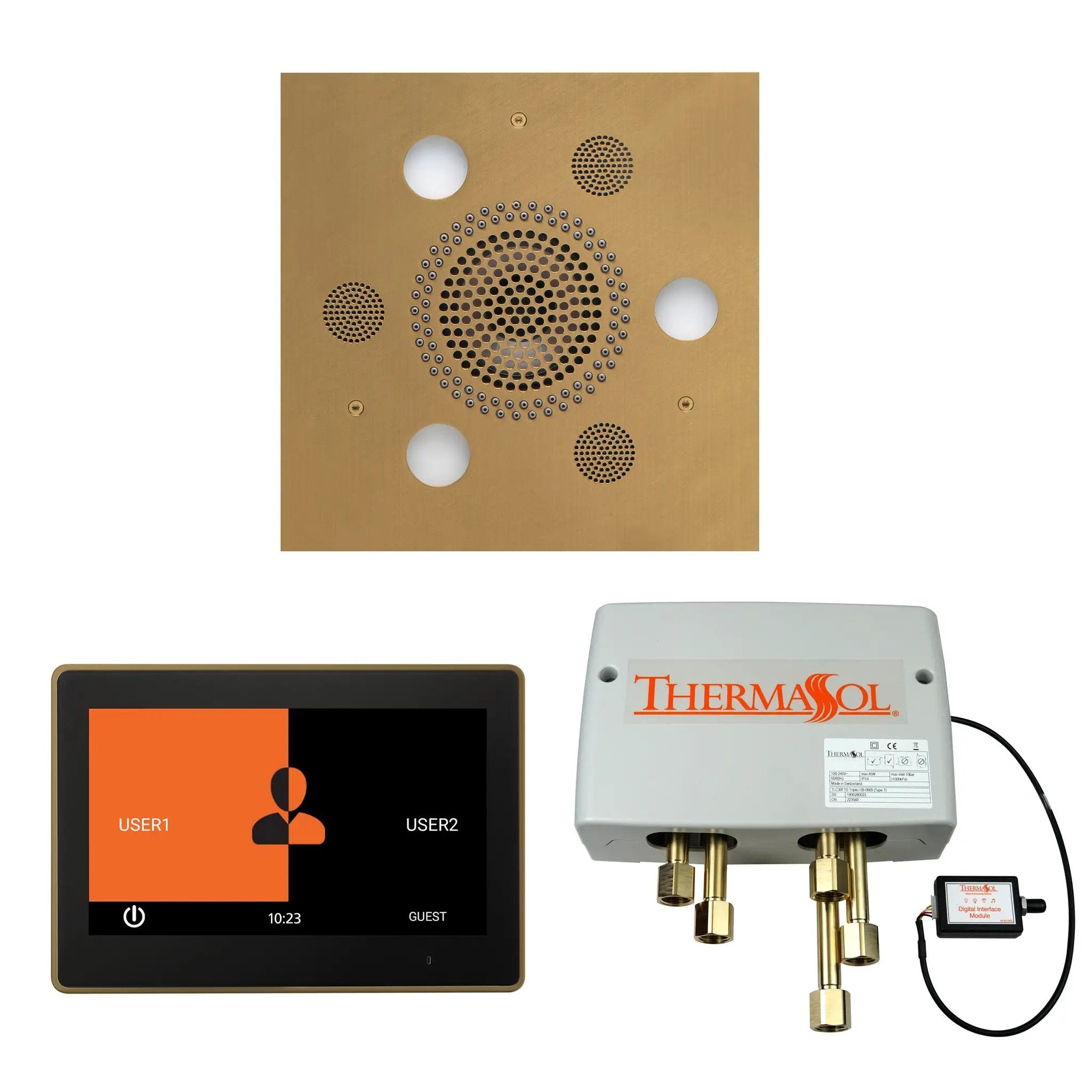 Thermasol The Wellness Shower Package with 10" ThermaTouch Square by Thermasol