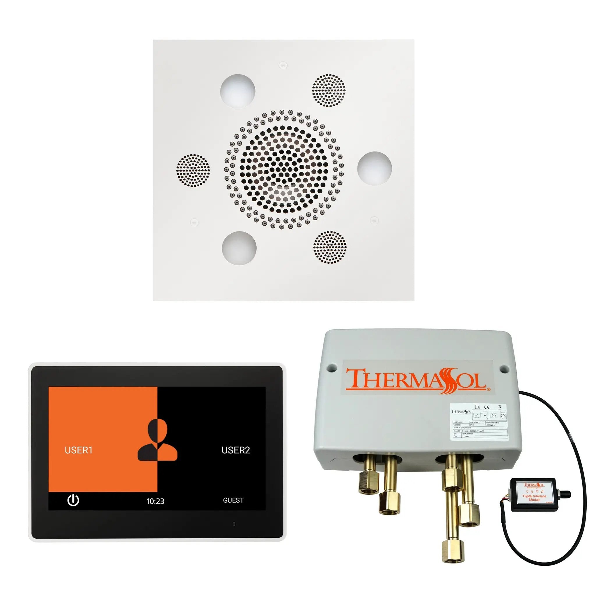 Thermasol The Wellness Shower Package with 10" ThermaTouch Square by Thermasol