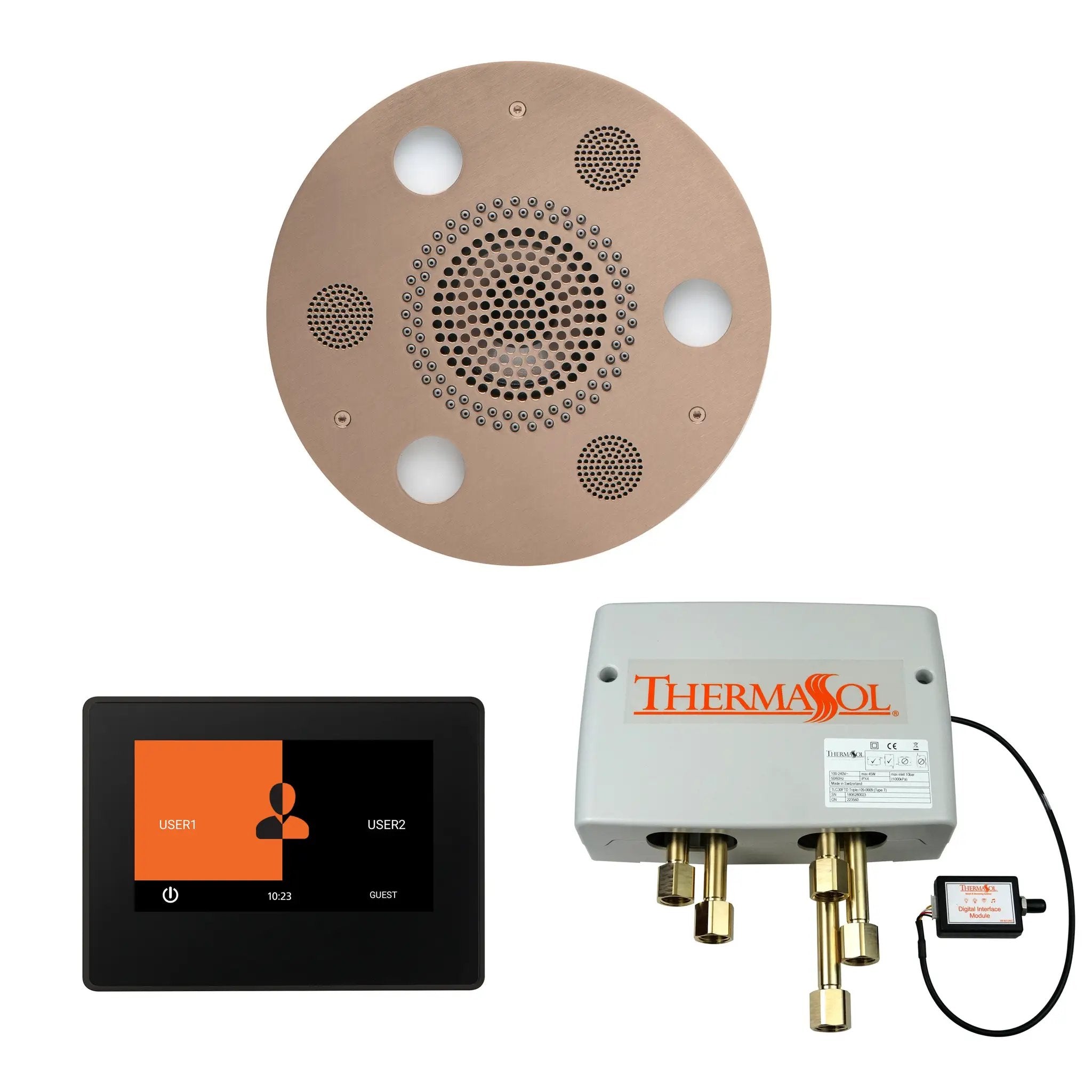 Thermasol The Wellness Shower Package with 7" ThermaTouch Round by Thermasol