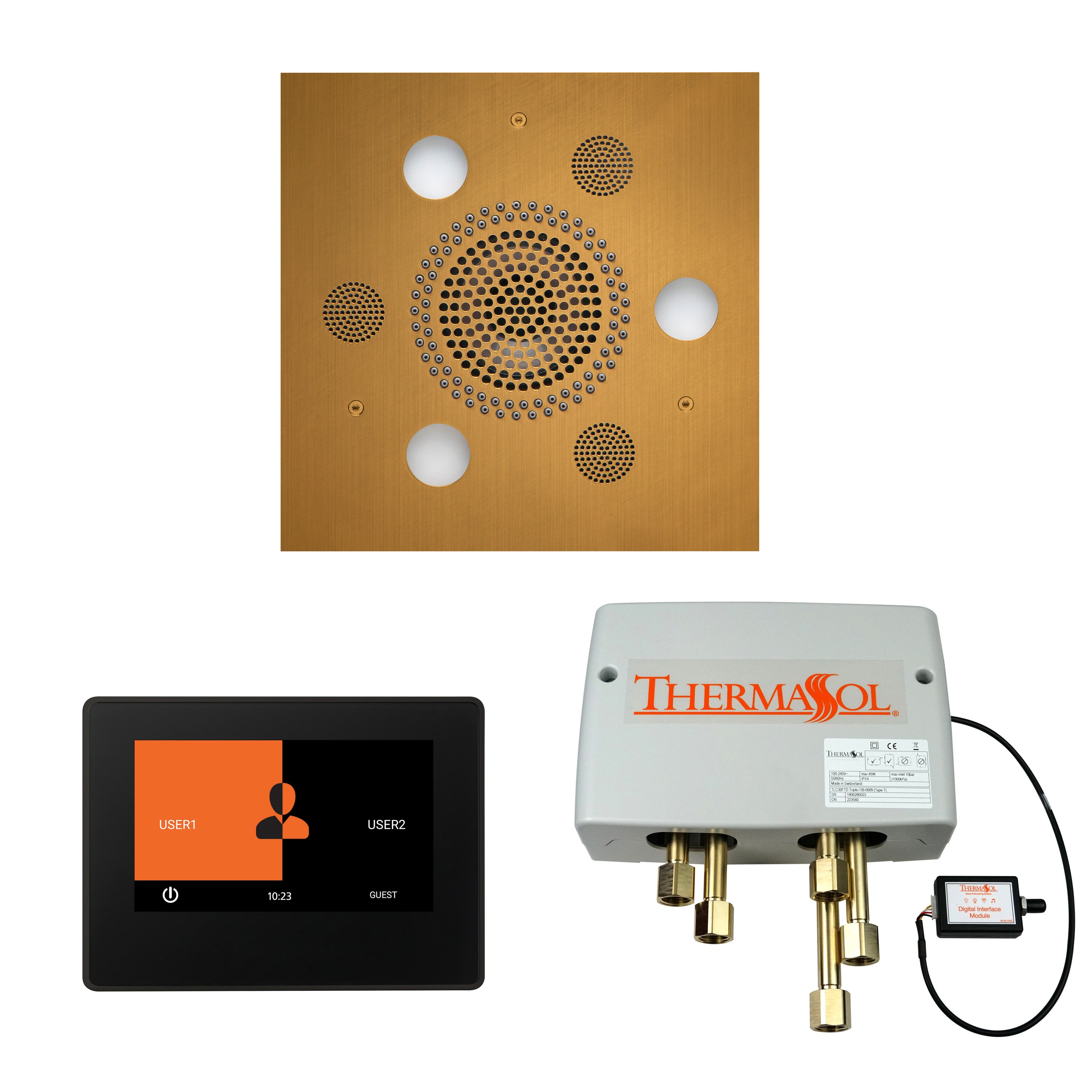 Thermasol The Wellness Shower Package with 7" ThermaTouch Square