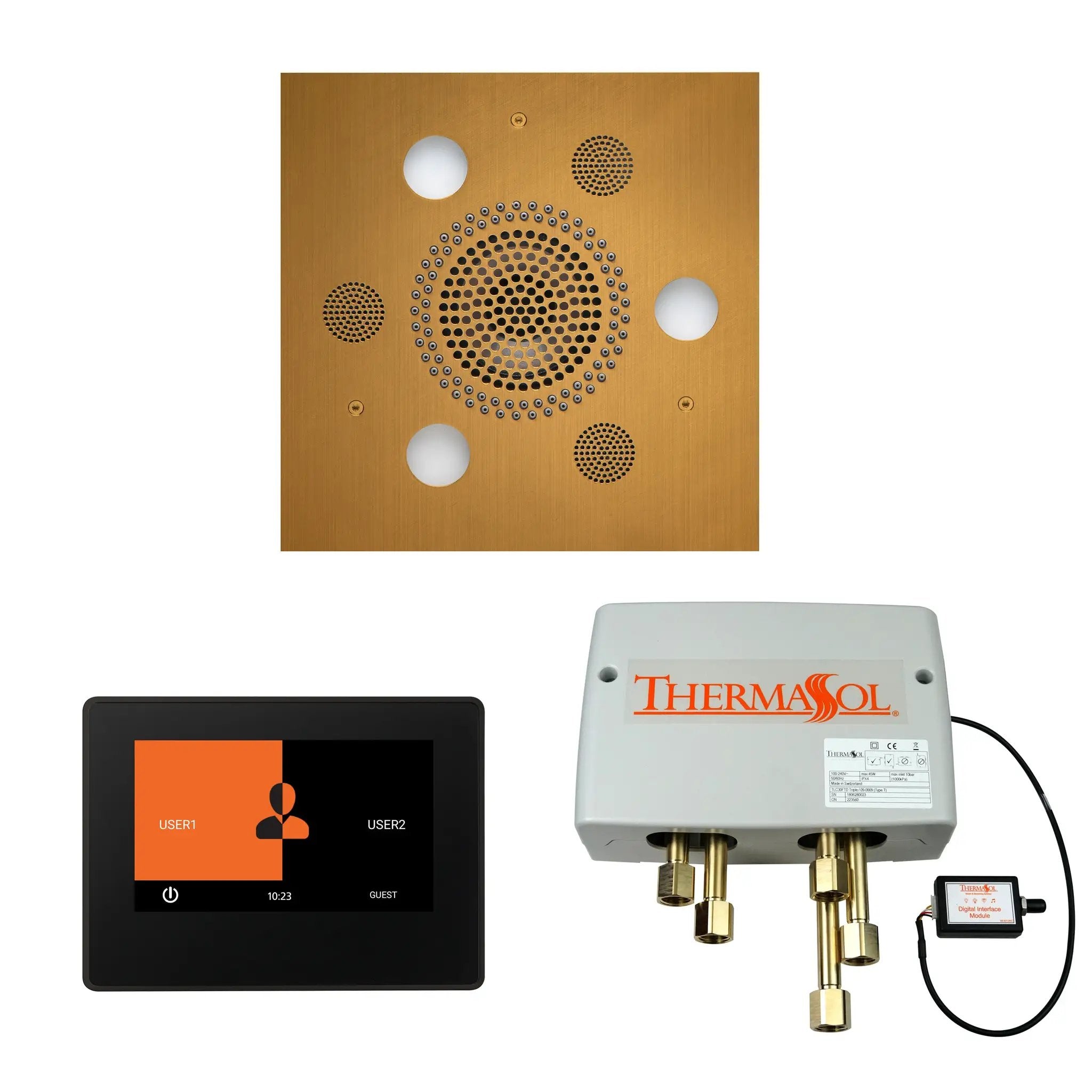 Thermasol The Wellness Shower Package with 7" ThermaTouch Square by Thermasol