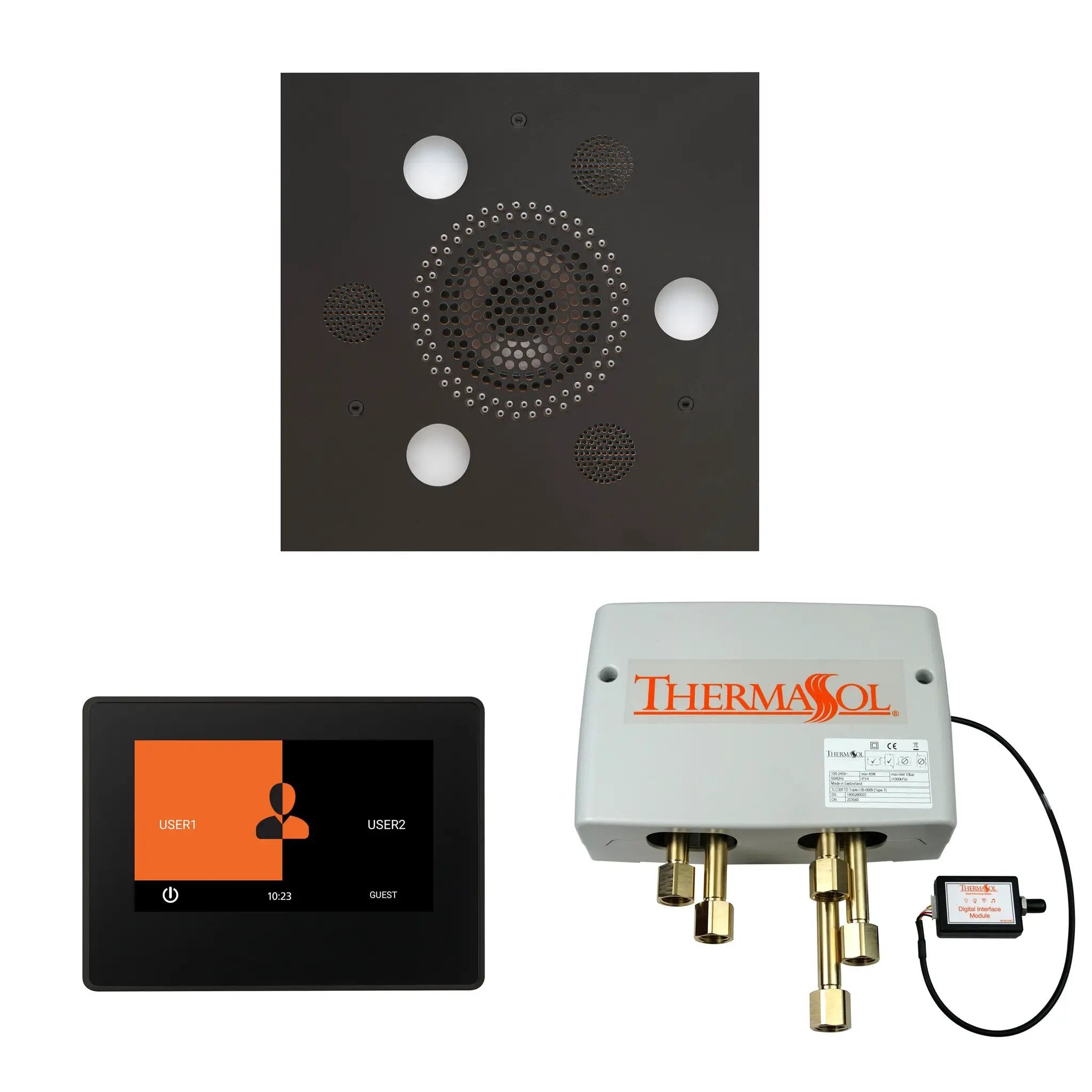 Thermasol The Wellness Shower Package with 7" ThermaTouch Square by Thermasol