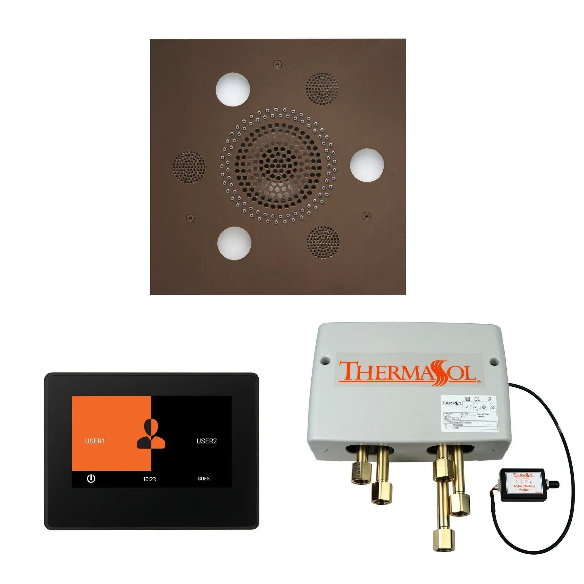 Thermasol The Wellness Shower Package with 7" ThermaTouch Square by Thermasol