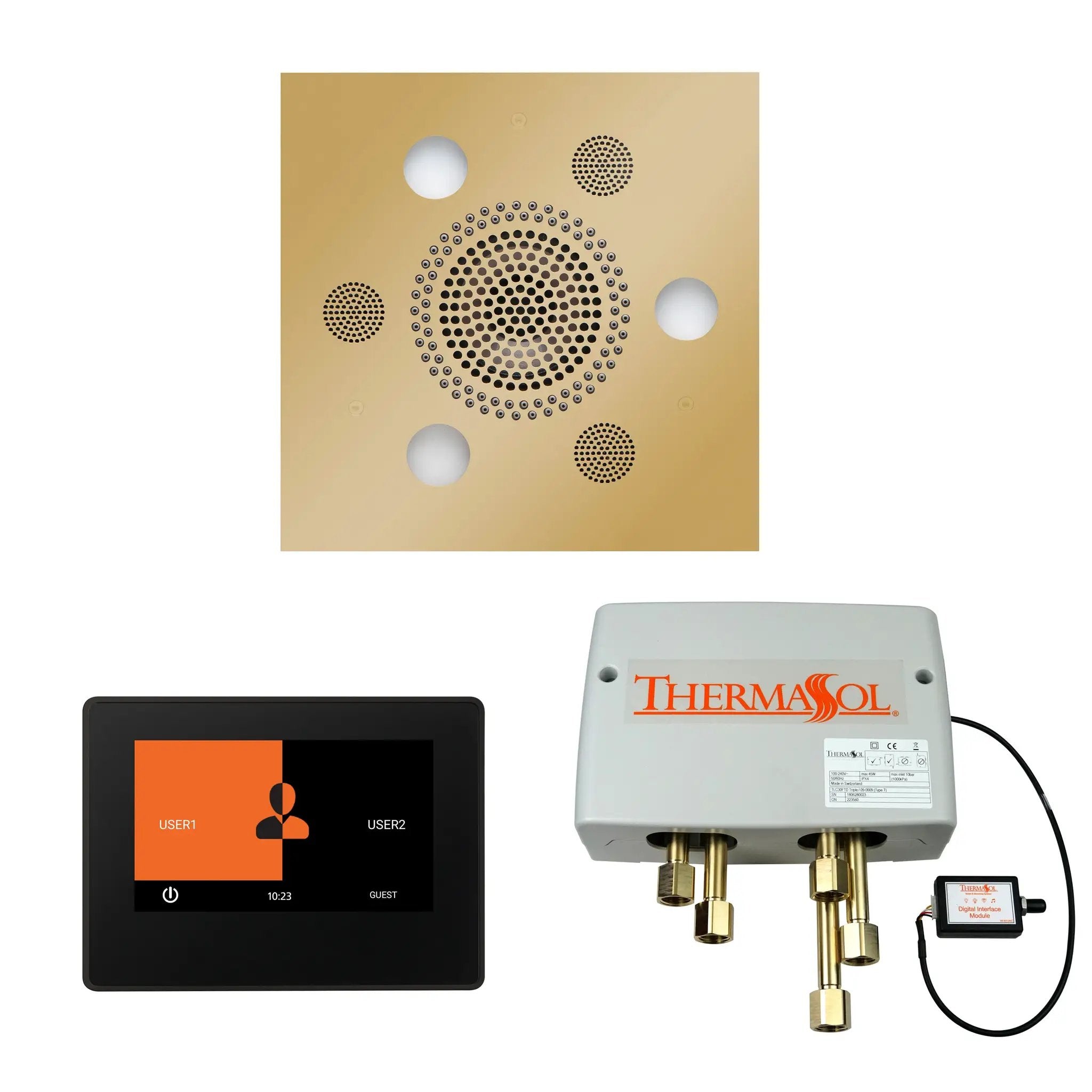Thermasol The Wellness Shower Package with 7" ThermaTouch Square by Thermasol