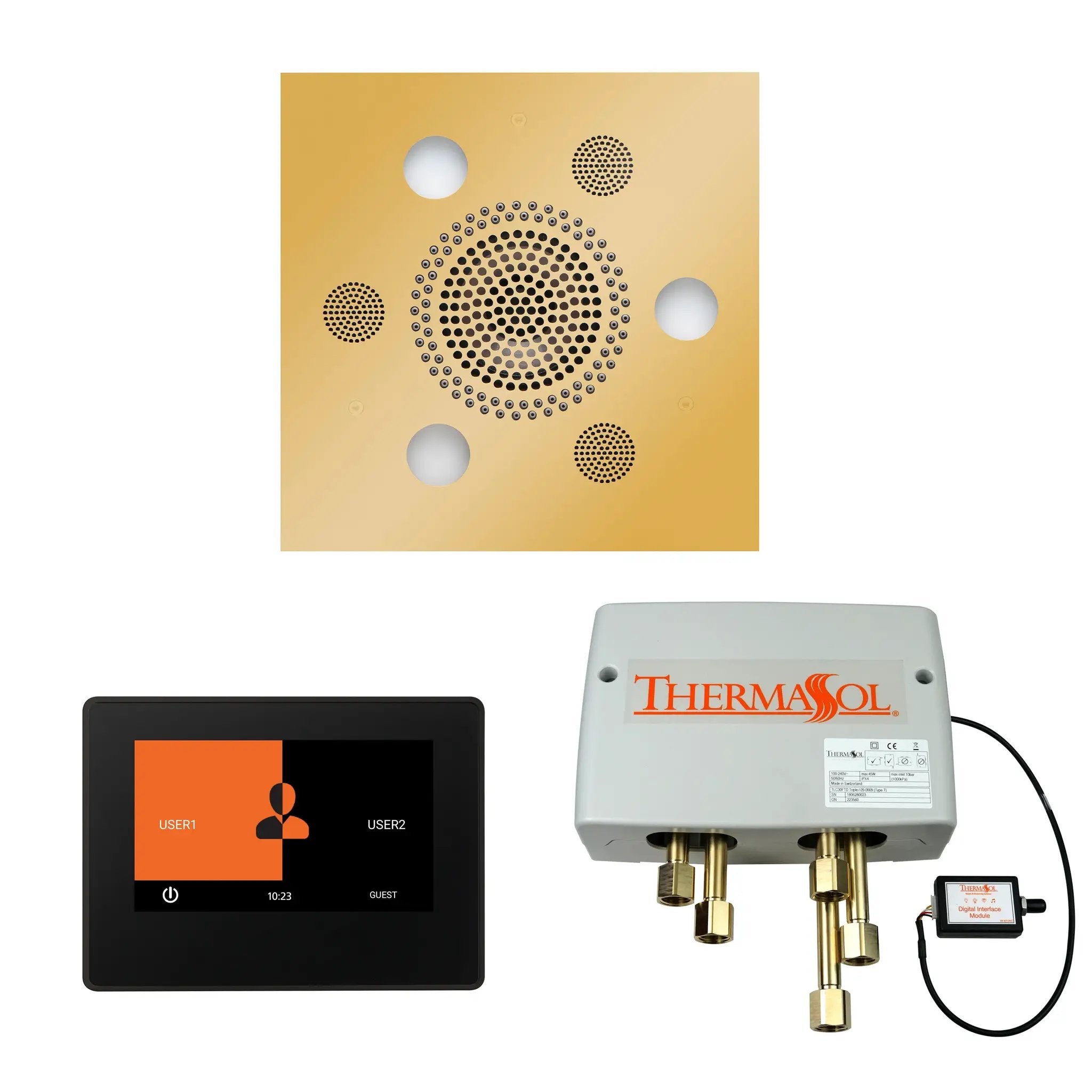 Thermasol The Wellness Shower Package with 7" ThermaTouch Square by Thermasol