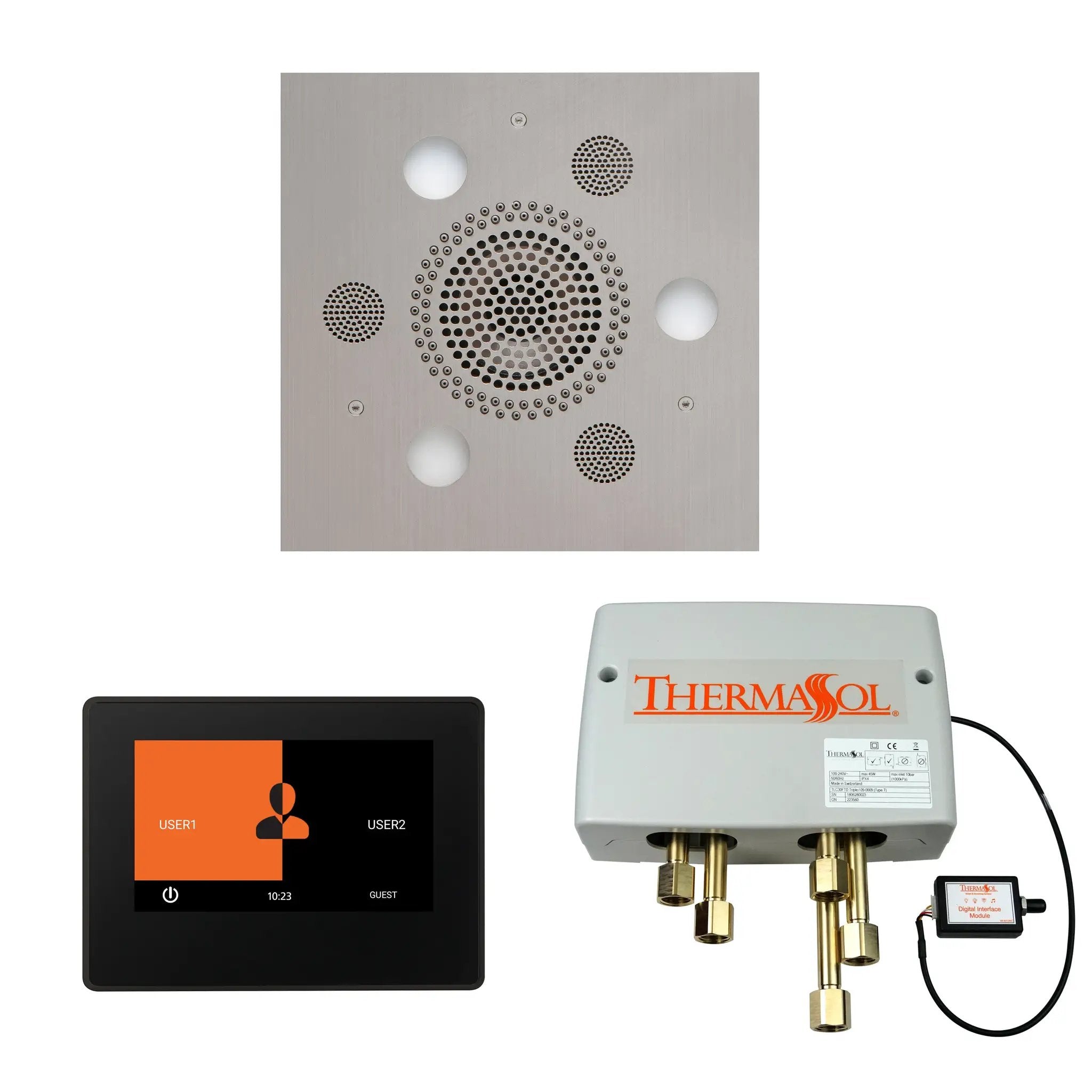 Thermasol The Wellness Shower Package with 7" ThermaTouch Square by Thermasol
