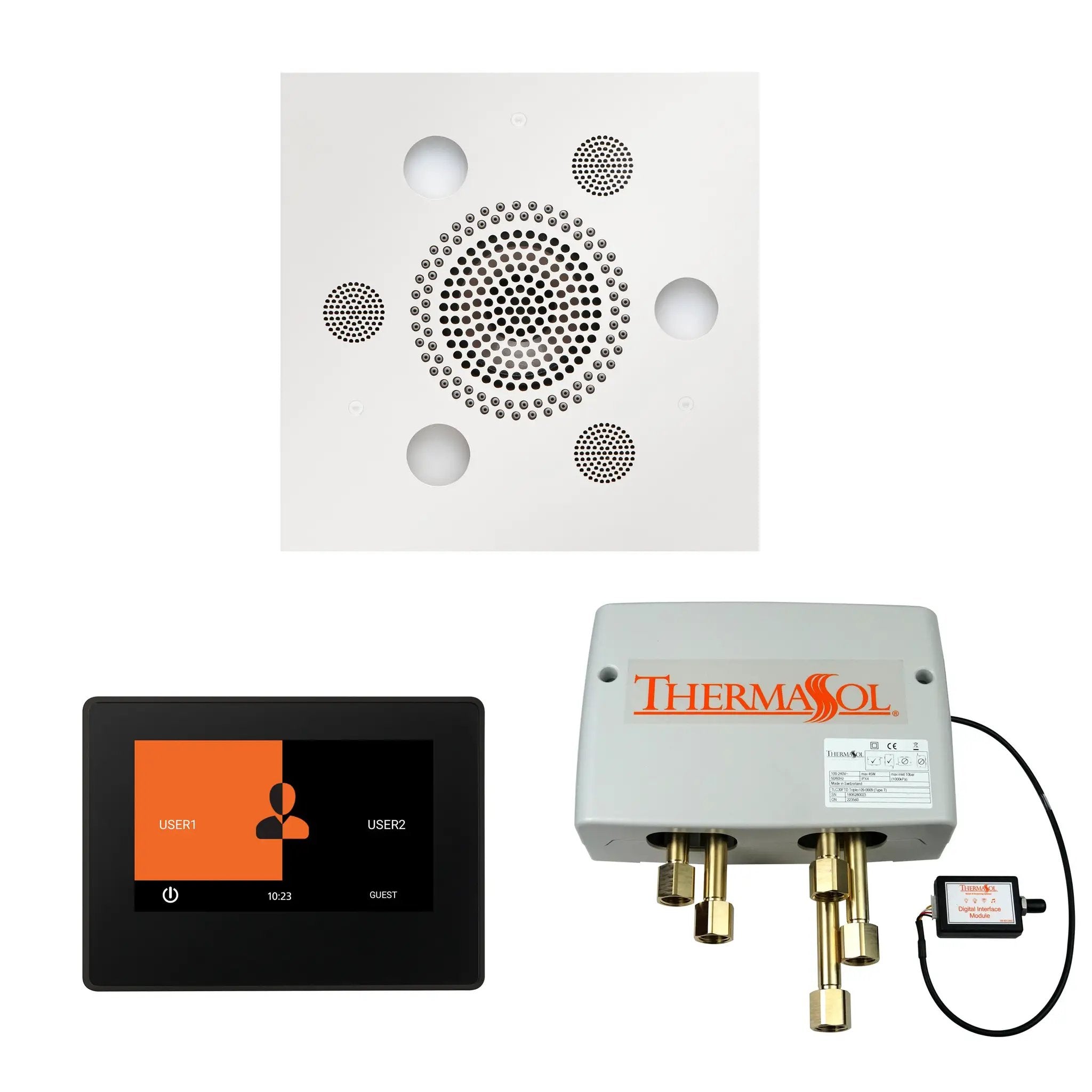 Thermasol The Wellness Shower Package with 7" ThermaTouch Square by Thermasol