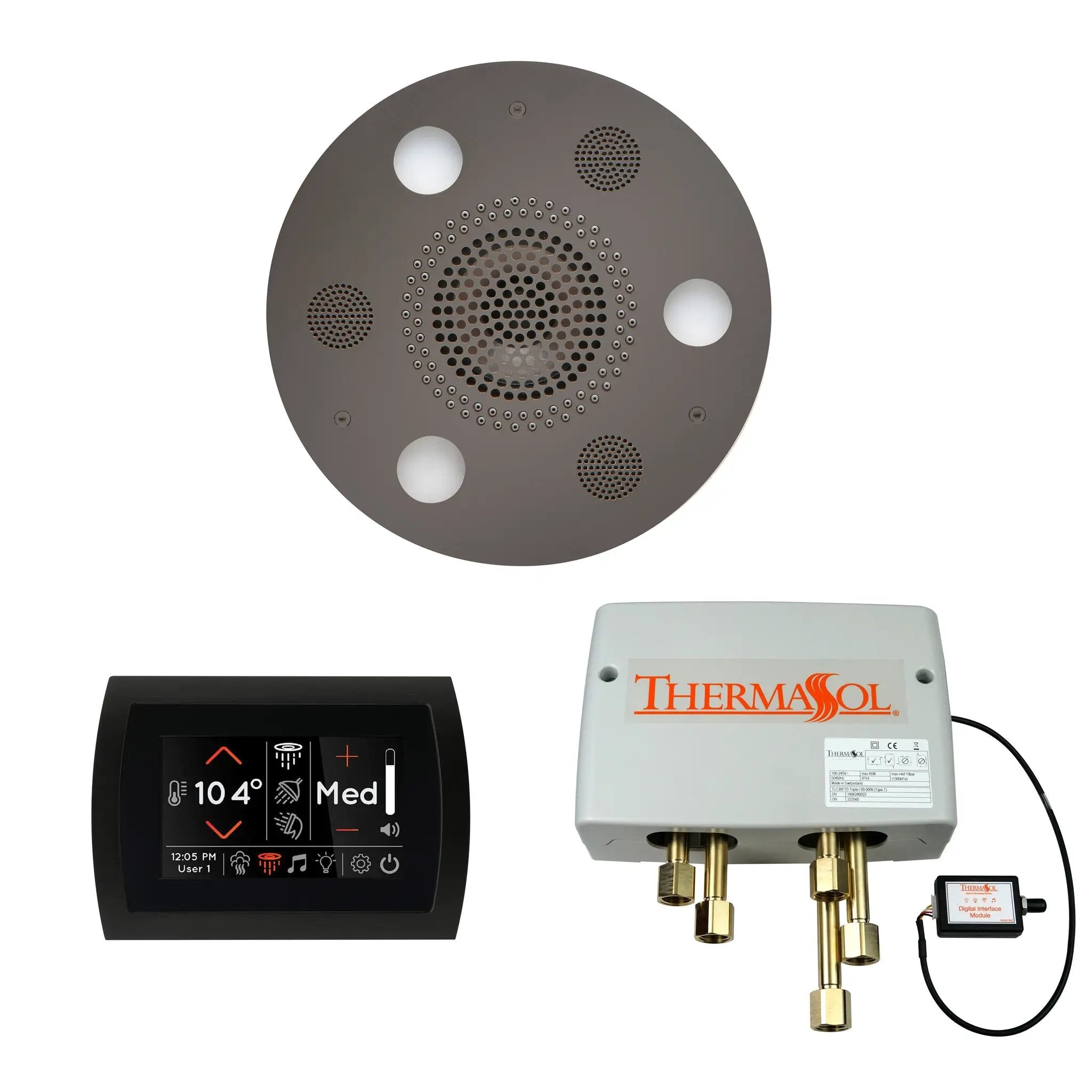 Thermasol The Wellness Shower Package with SignaTouch Round by Thermasol