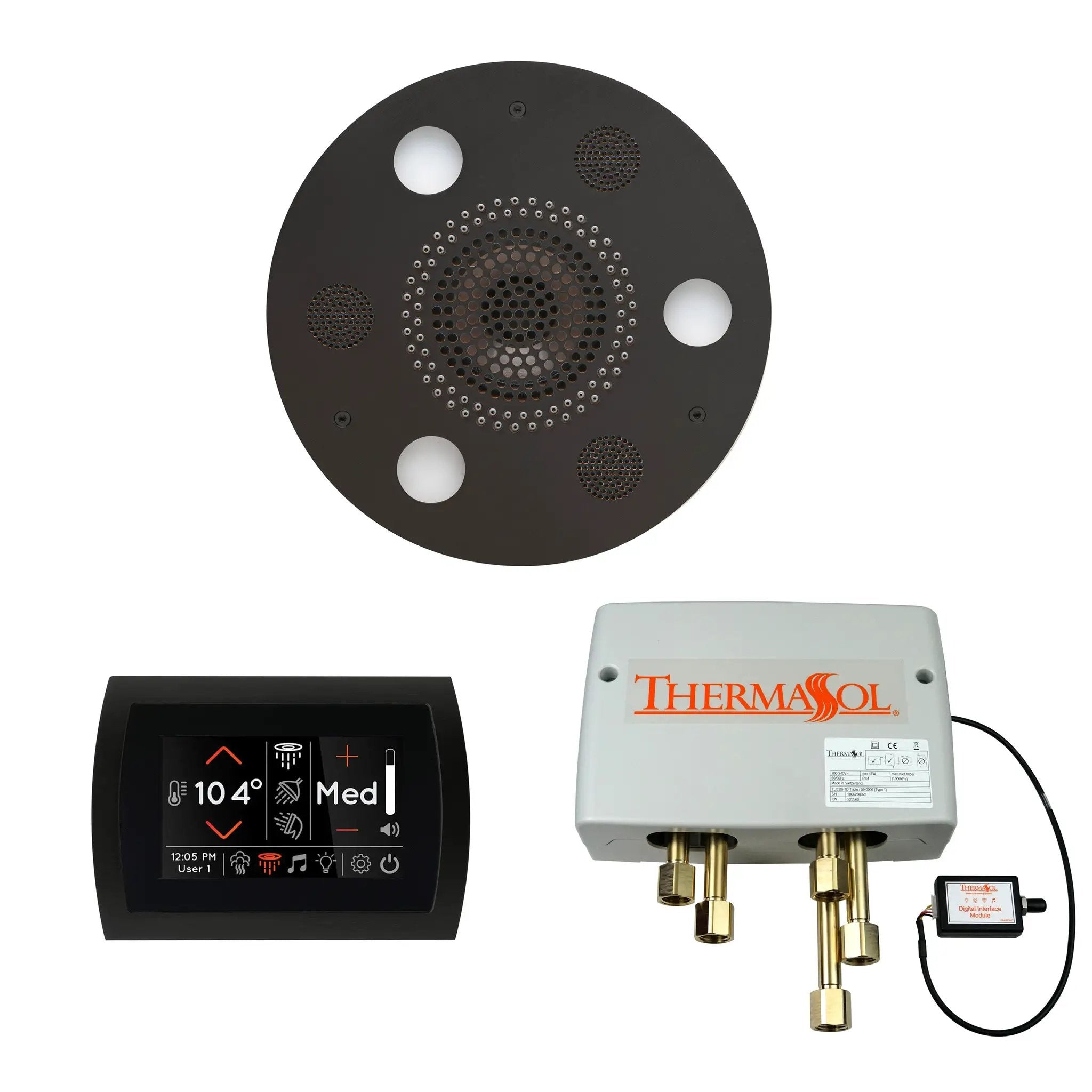Thermasol The Wellness Shower Package with SignaTouch Round by Thermasol