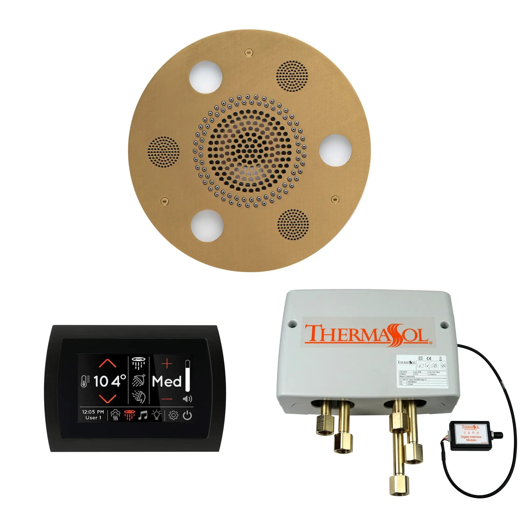 Thermasol The Wellness Shower Package with SignaTouch Round by Thermasol