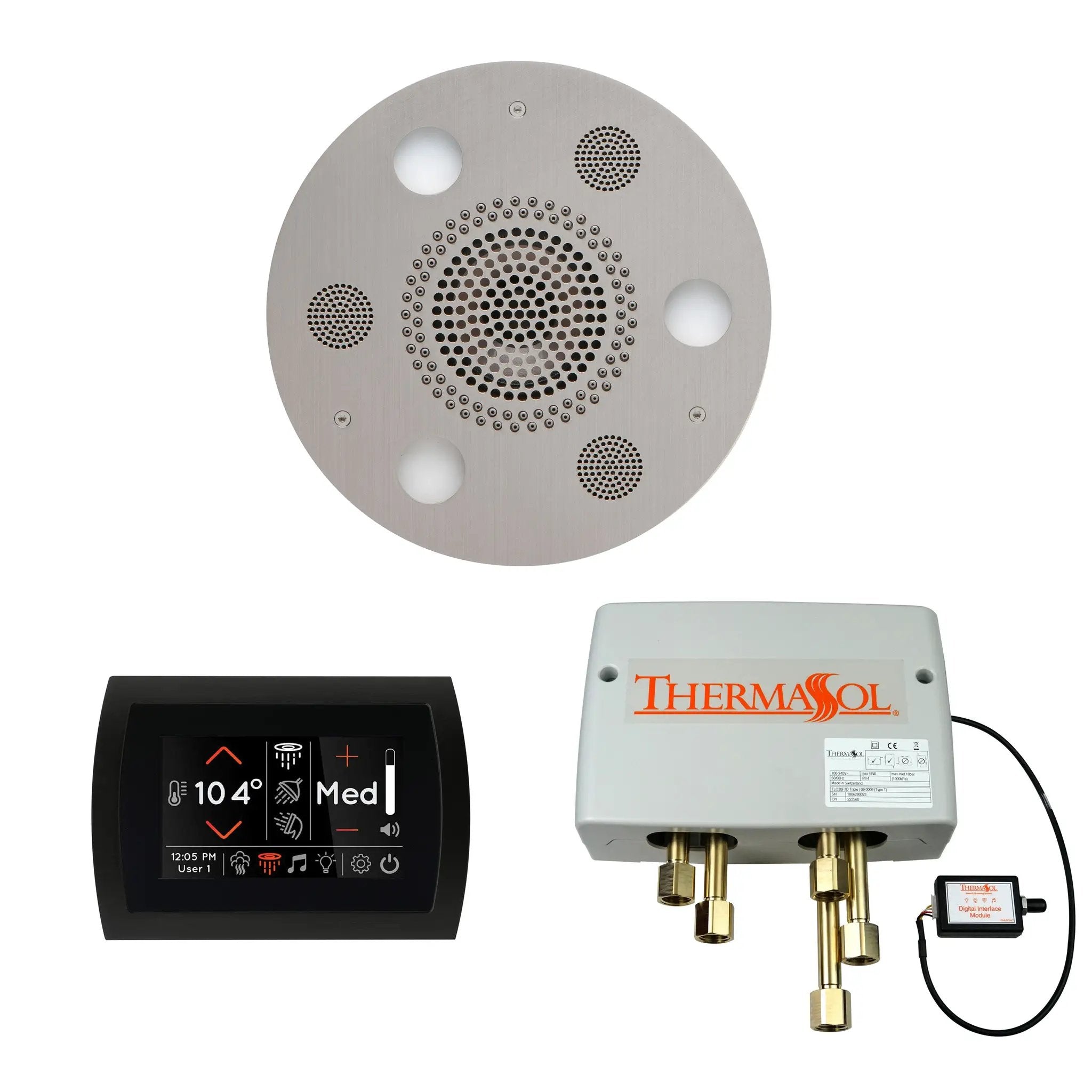 Thermasol The Wellness Shower Package with SignaTouch Round by Thermasol