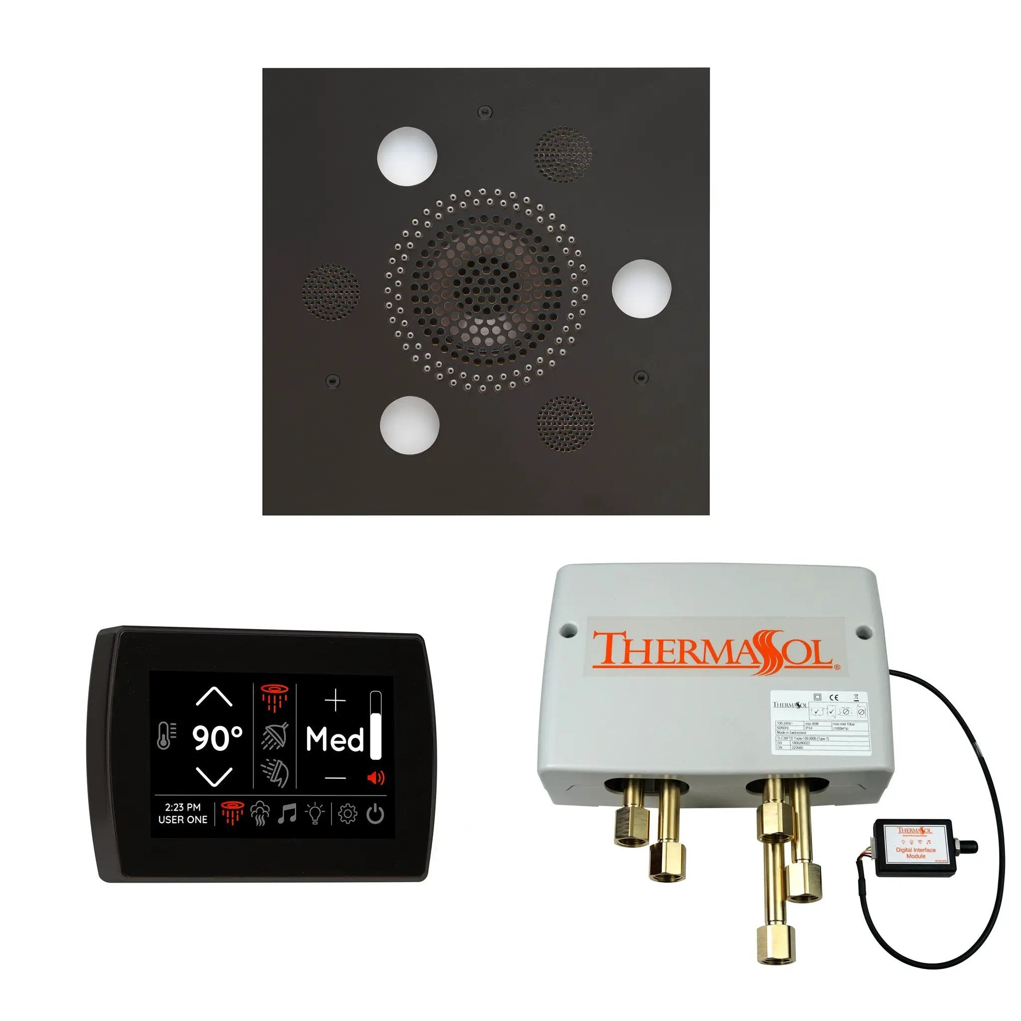 Thermasol The Wellness Shower Package with SignaTouch Square by Thermasol