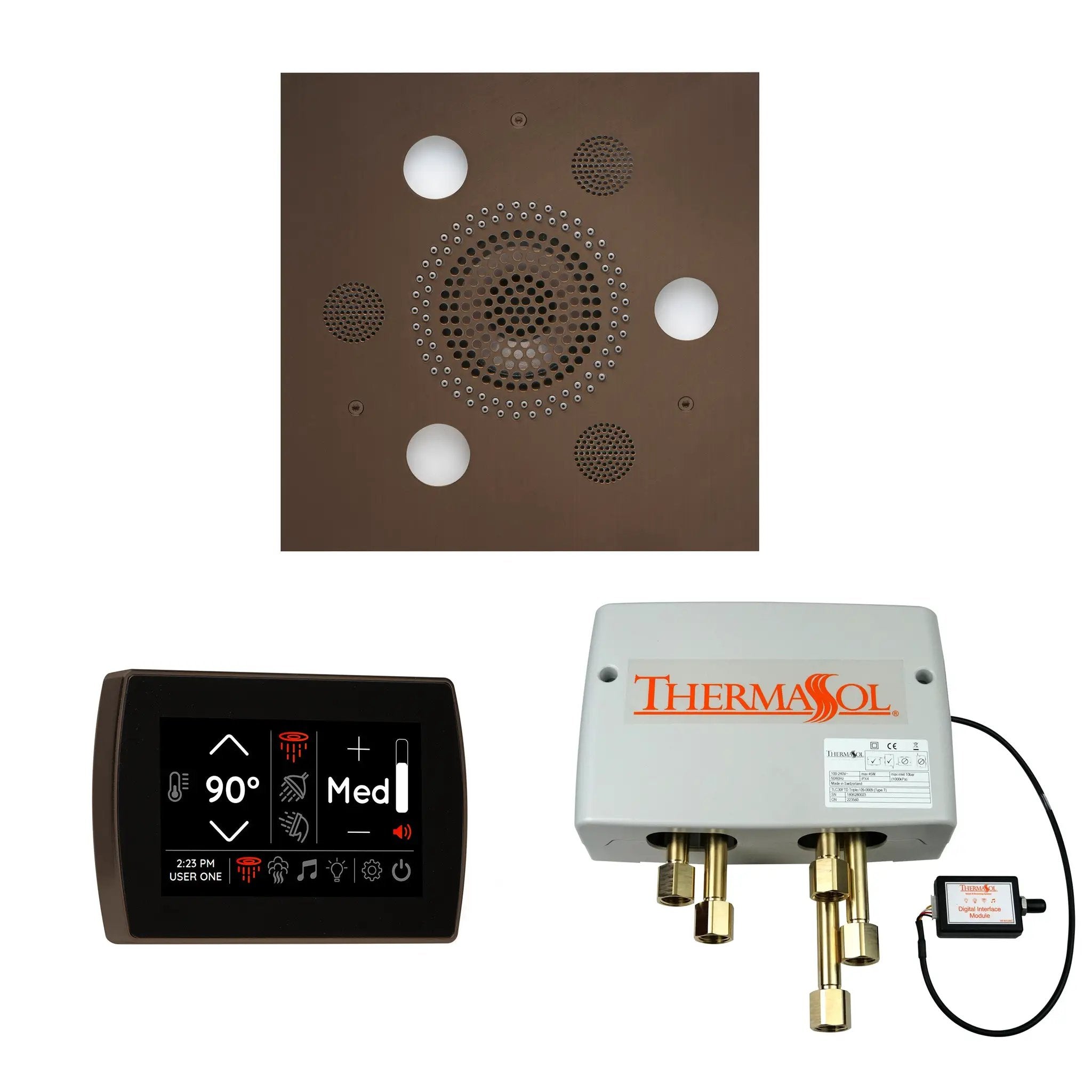 Thermasol The Wellness Shower Package with SignaTouch Square by Thermasol