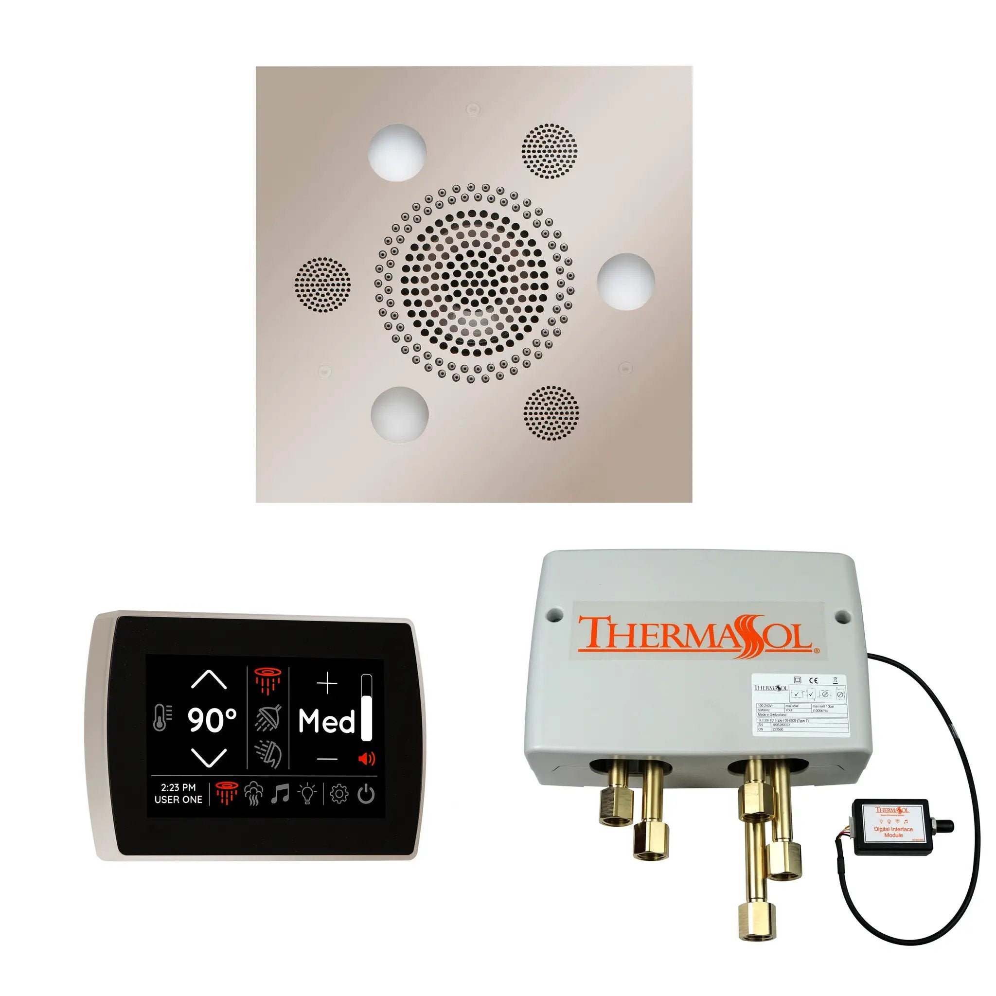 Thermasol The Wellness Shower Package with SignaTouch Square by Thermasol