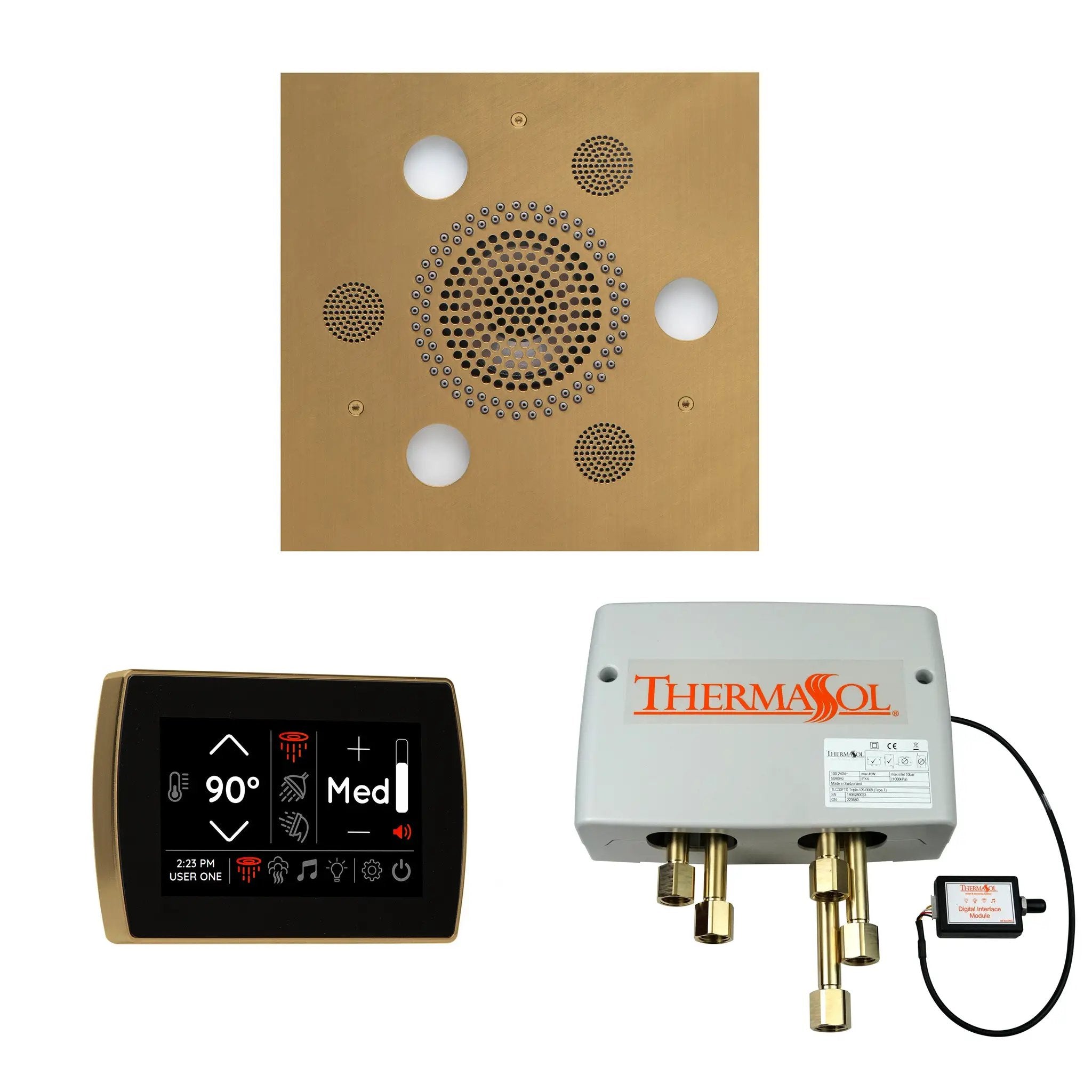Thermasol The Wellness Shower Package with SignaTouch Square by Thermasol