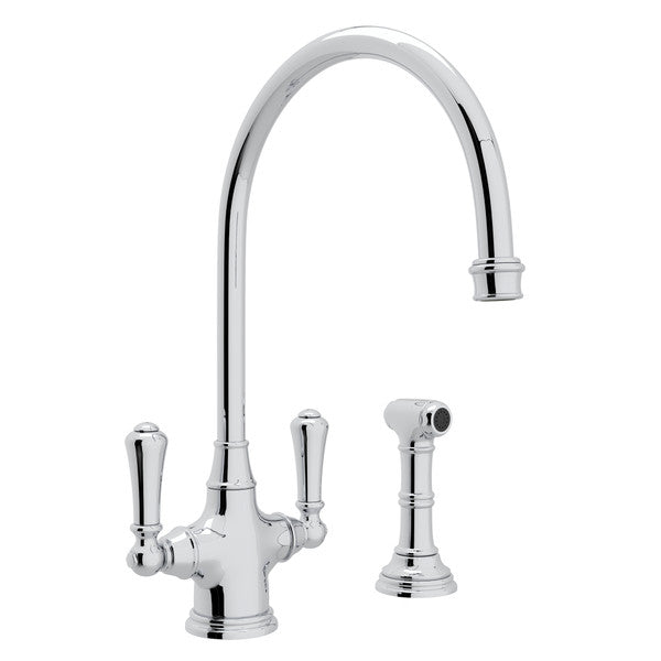 polished chrome kitchen faucet