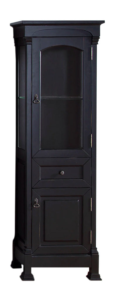 antique black linen cabinet