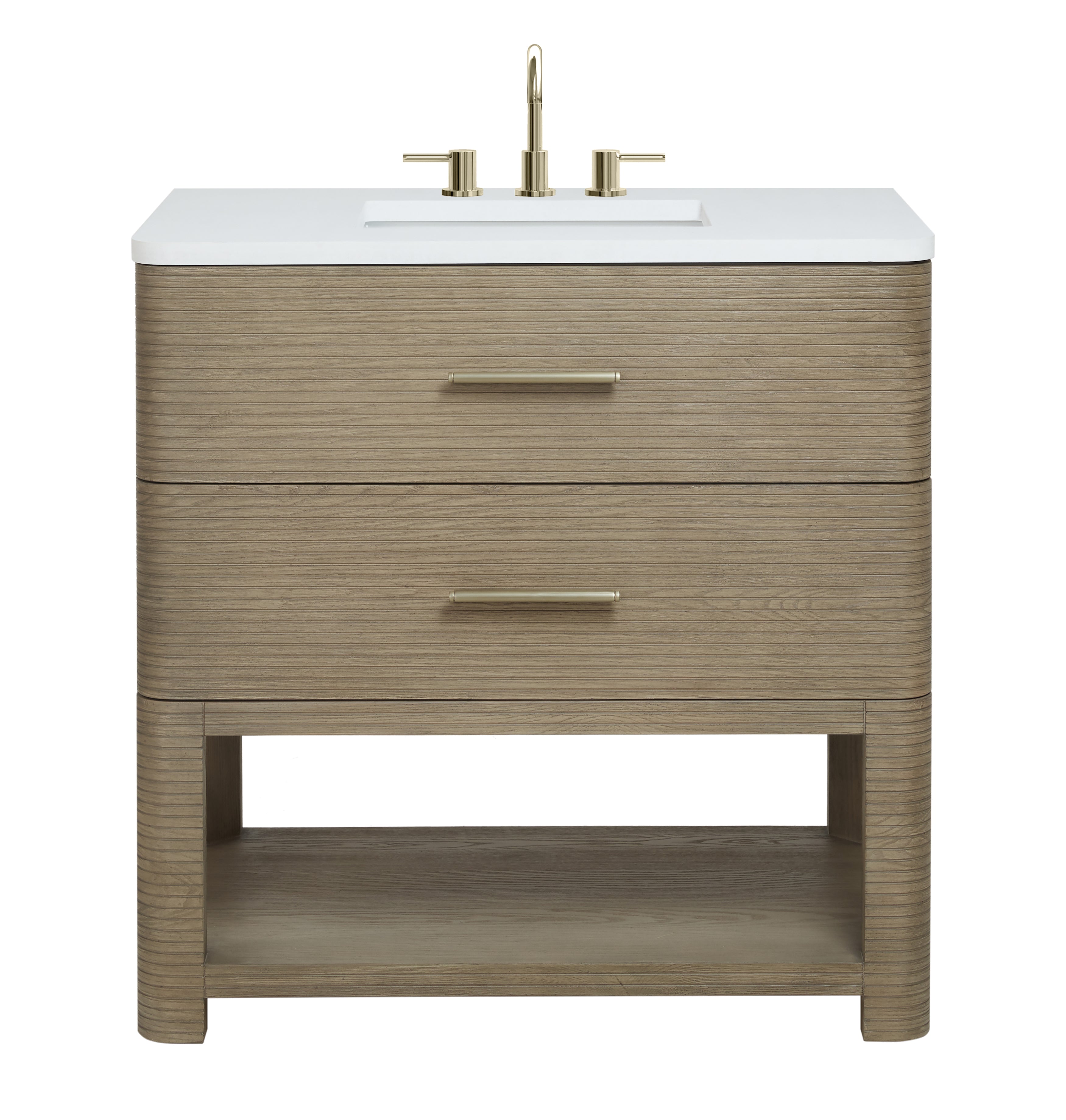 James Martin Lucian 36" Single Vanity Set - Pebble Oak by James Martin Vanities