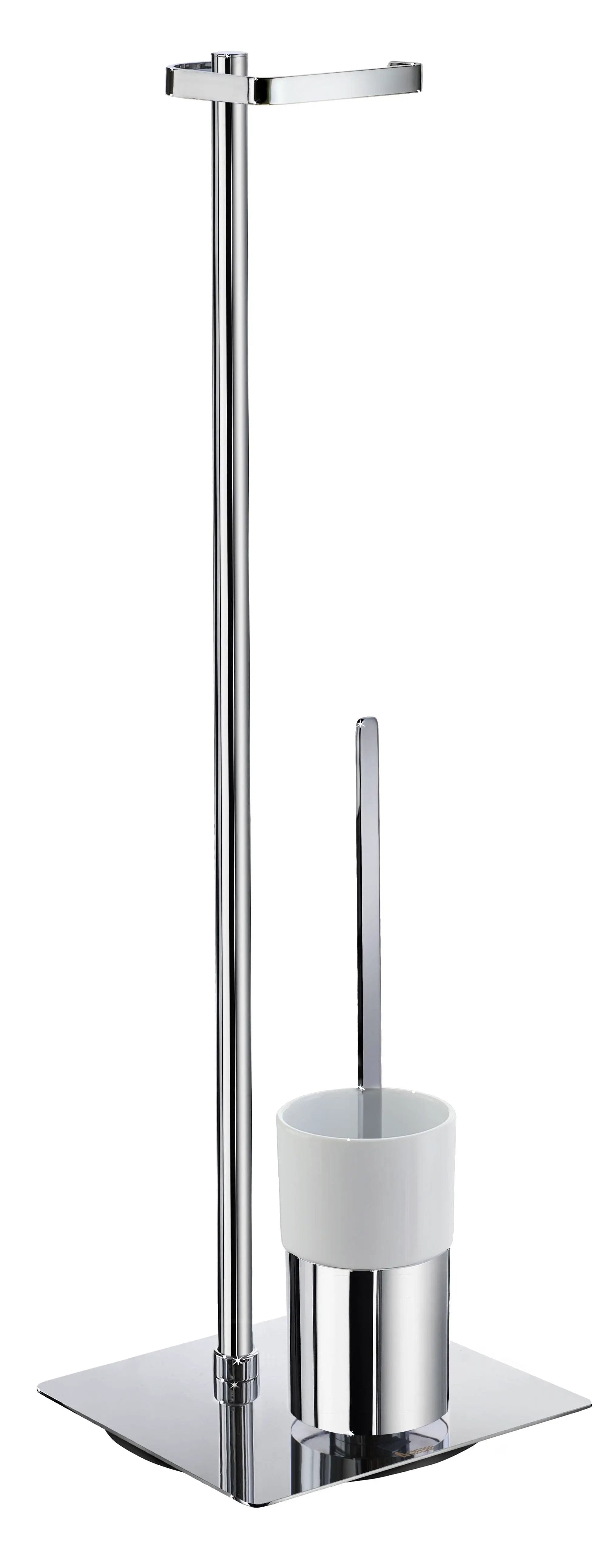 polished chrome toilet roll holder