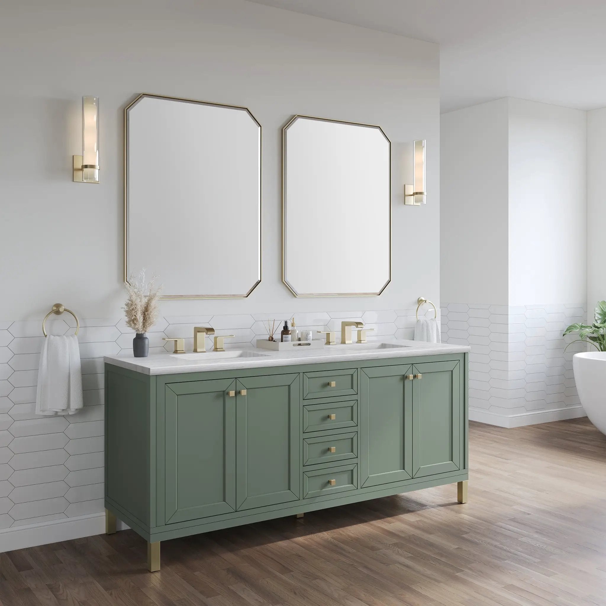 smokey celadon vanity