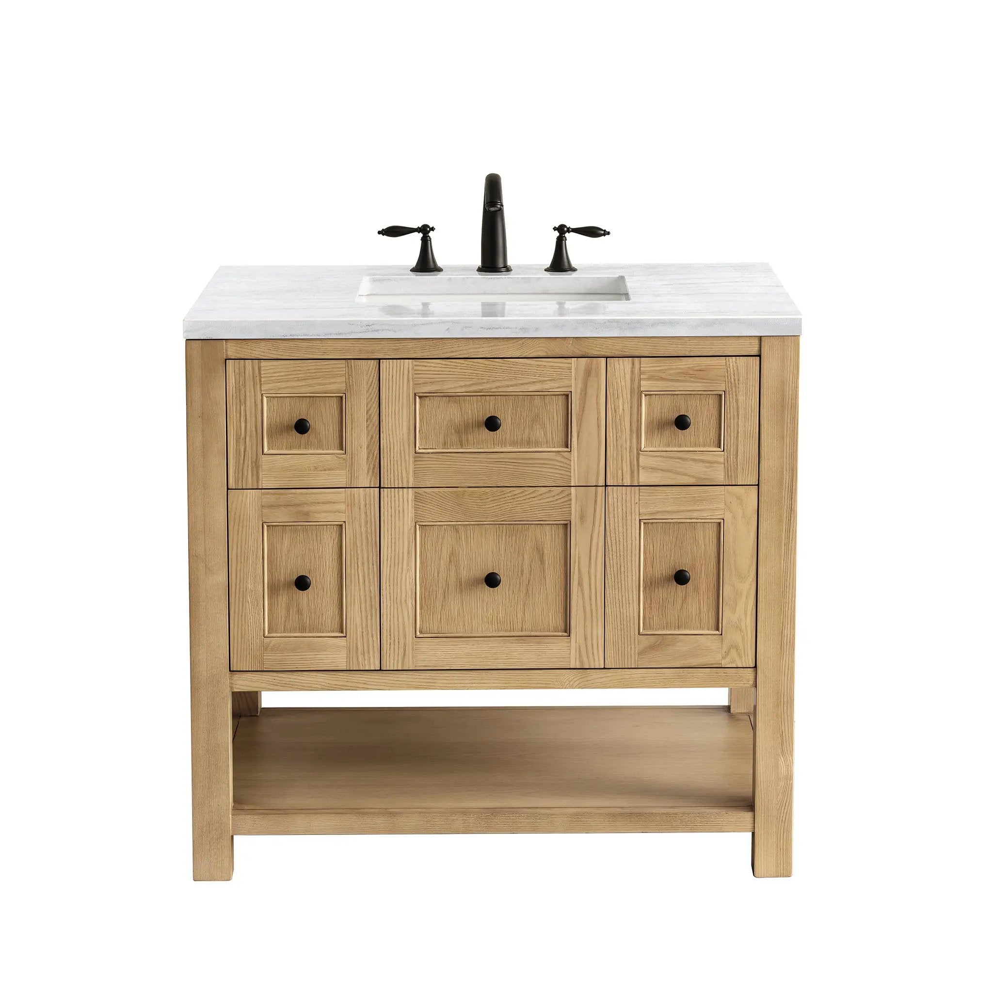 James Martin Breckenridge 36" Single Vanity Set - Light Natural Oak by James Martin Vanities